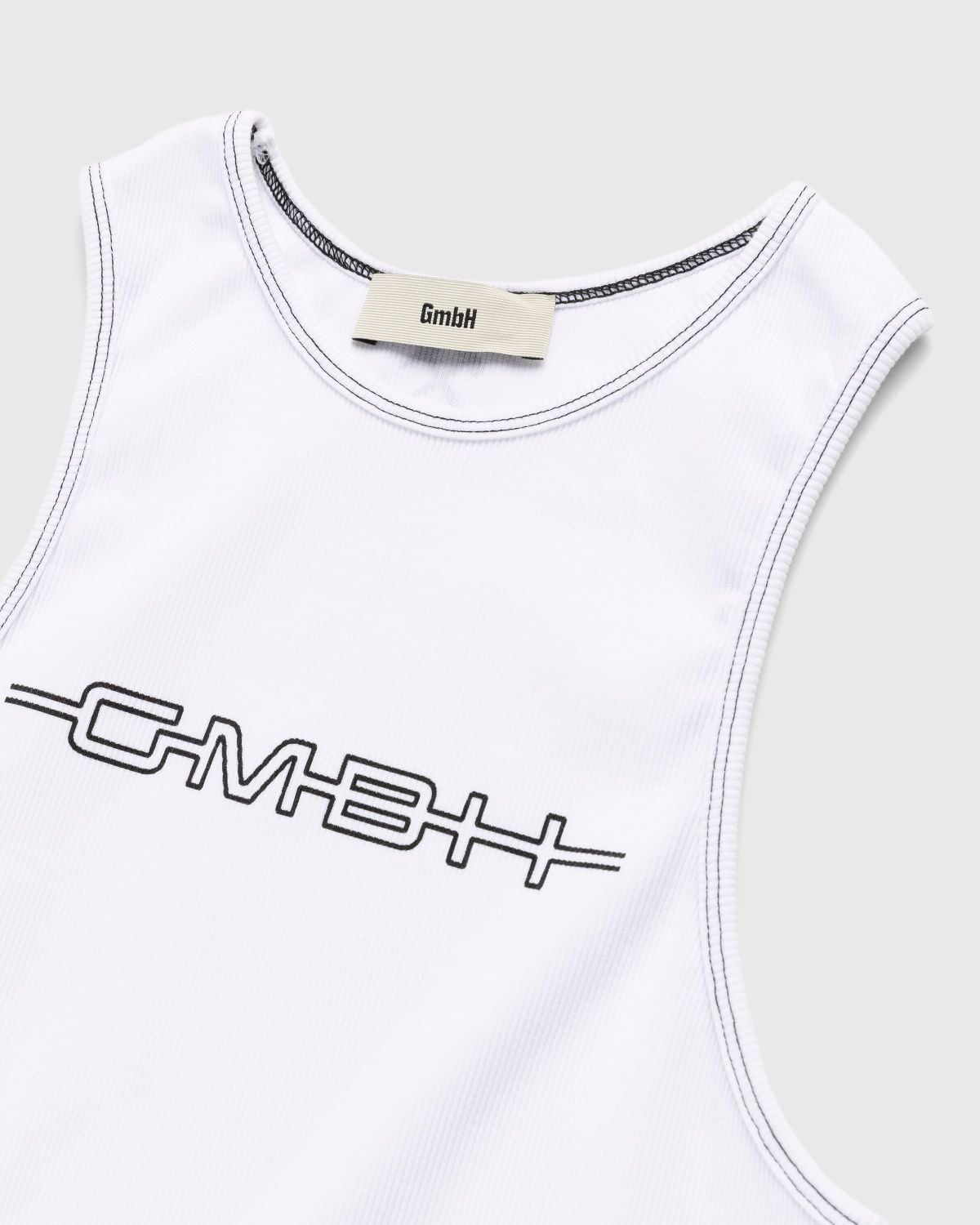 GmbH – Ali Rib Tank Top White - Men Tops - White - Image 4