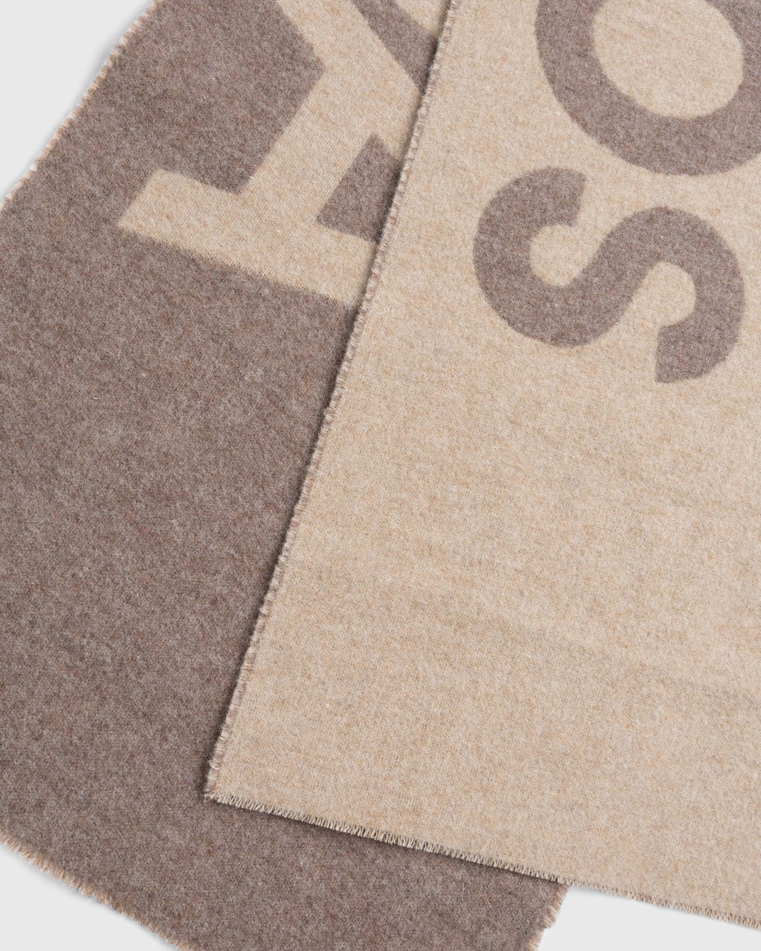 Acne Studios – Logo Jacquard Scarf Camel Brown - Scarves - Brown - Image 3