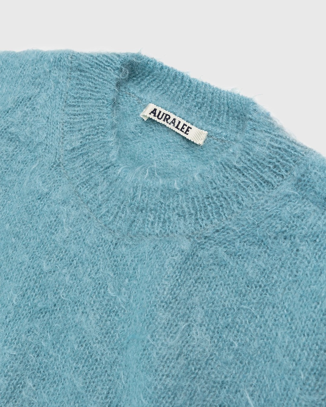 Auralee – Ultra-Soft Mohair Knit Blue - Crewnecks - Blue - Image 3