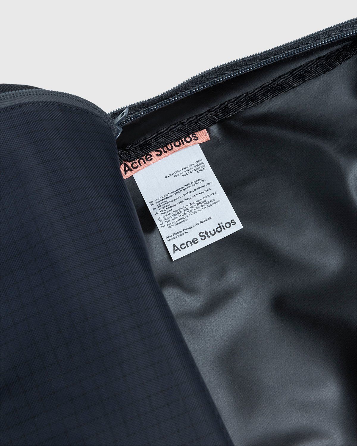 Acne Studios – Nylon Crossbody Laptop Bag Black/Khaki Green - Waistbags - Black - Image 6