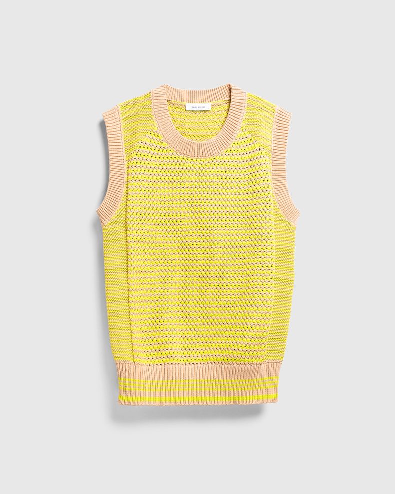 Unity Sweater Vest Lime/Beige