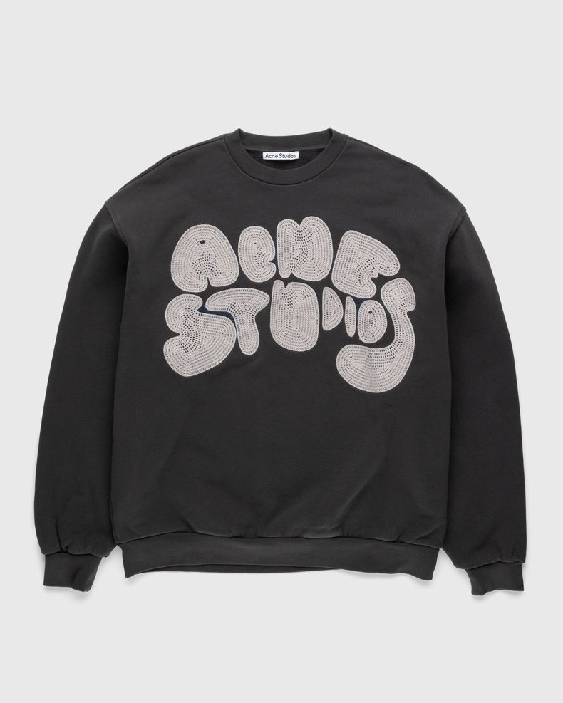 Acne Studios – Bubble Logo Crewneck Sweater Anthracite Grey