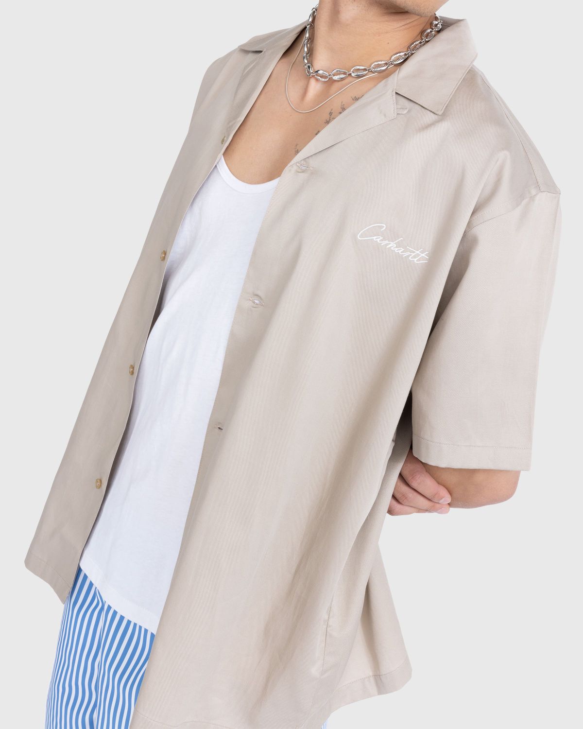 Carhartt WIP – Delray Shirt Wall/Wax - Shirts - Beige - Image 4