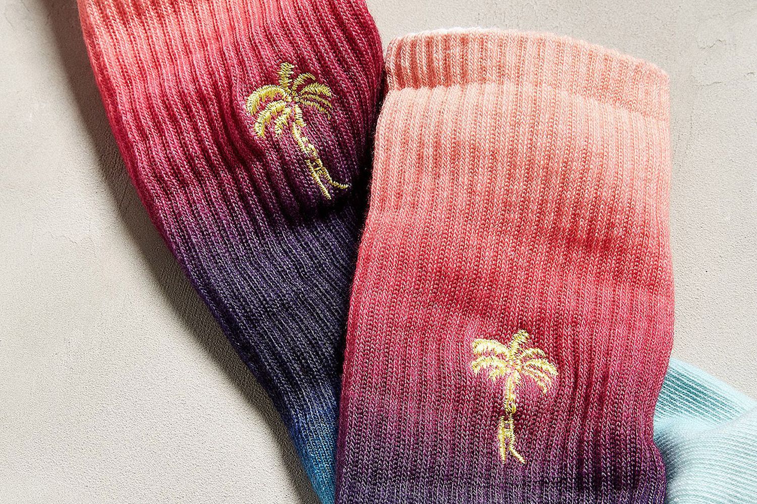 Tie-Dye Palm Tree Socks