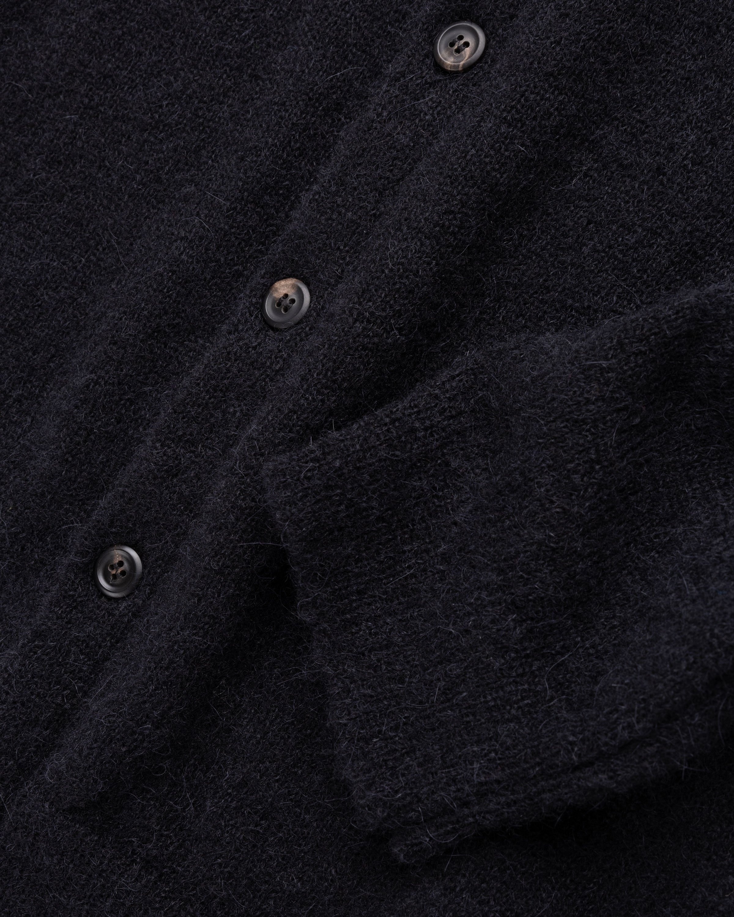 Our Legacy – Evening Polo Black Fuzzy Alpaca - Knitwear - Black - Image 6