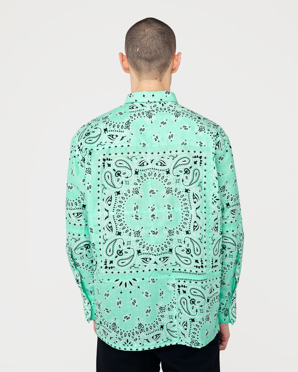 Miyagihidetaka – Bandana Shirt Mint - Shirts - Green - Image 6