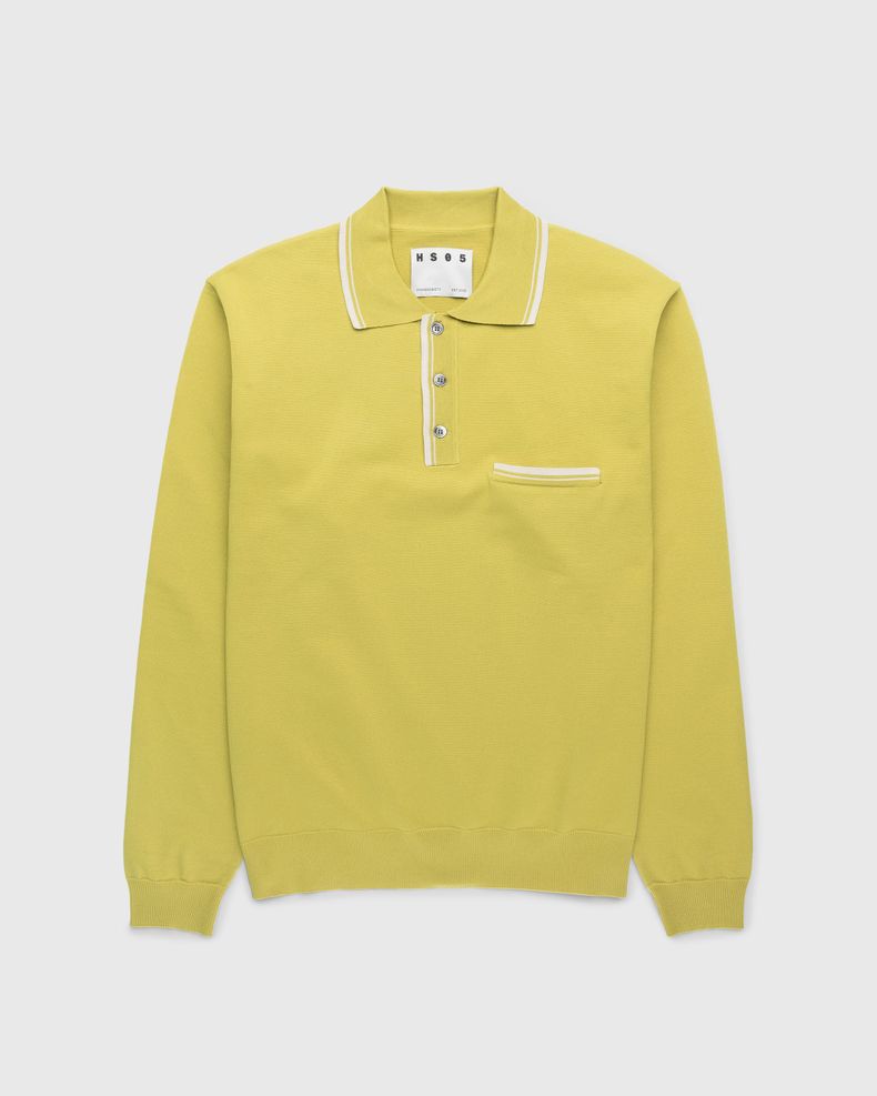Long Sleeves Knit Polo Green