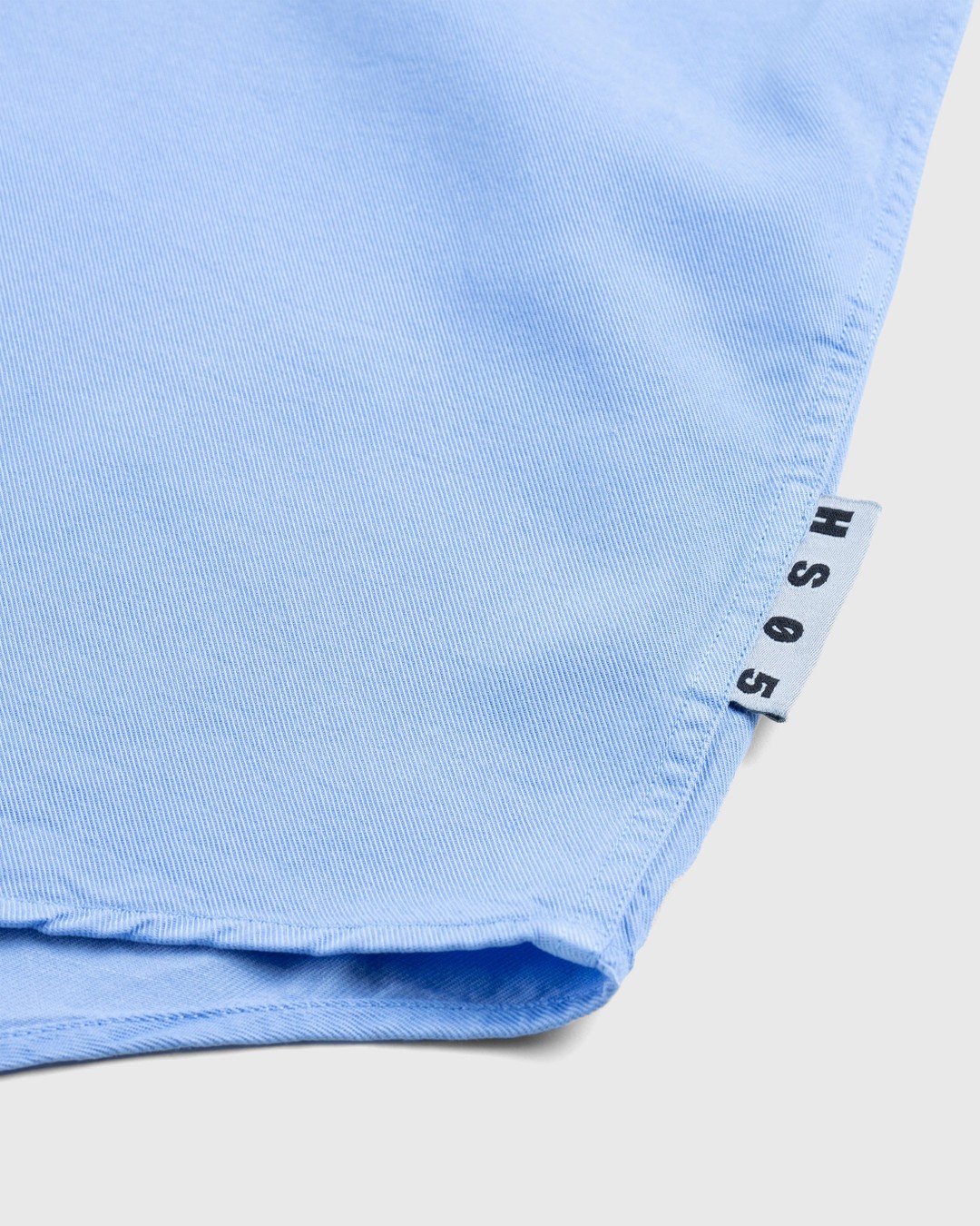 Highsnobiety HS05 – Garment-Dyed Peach Long-Sleeve Shirt Blue - Shirts - Blue - Image 7