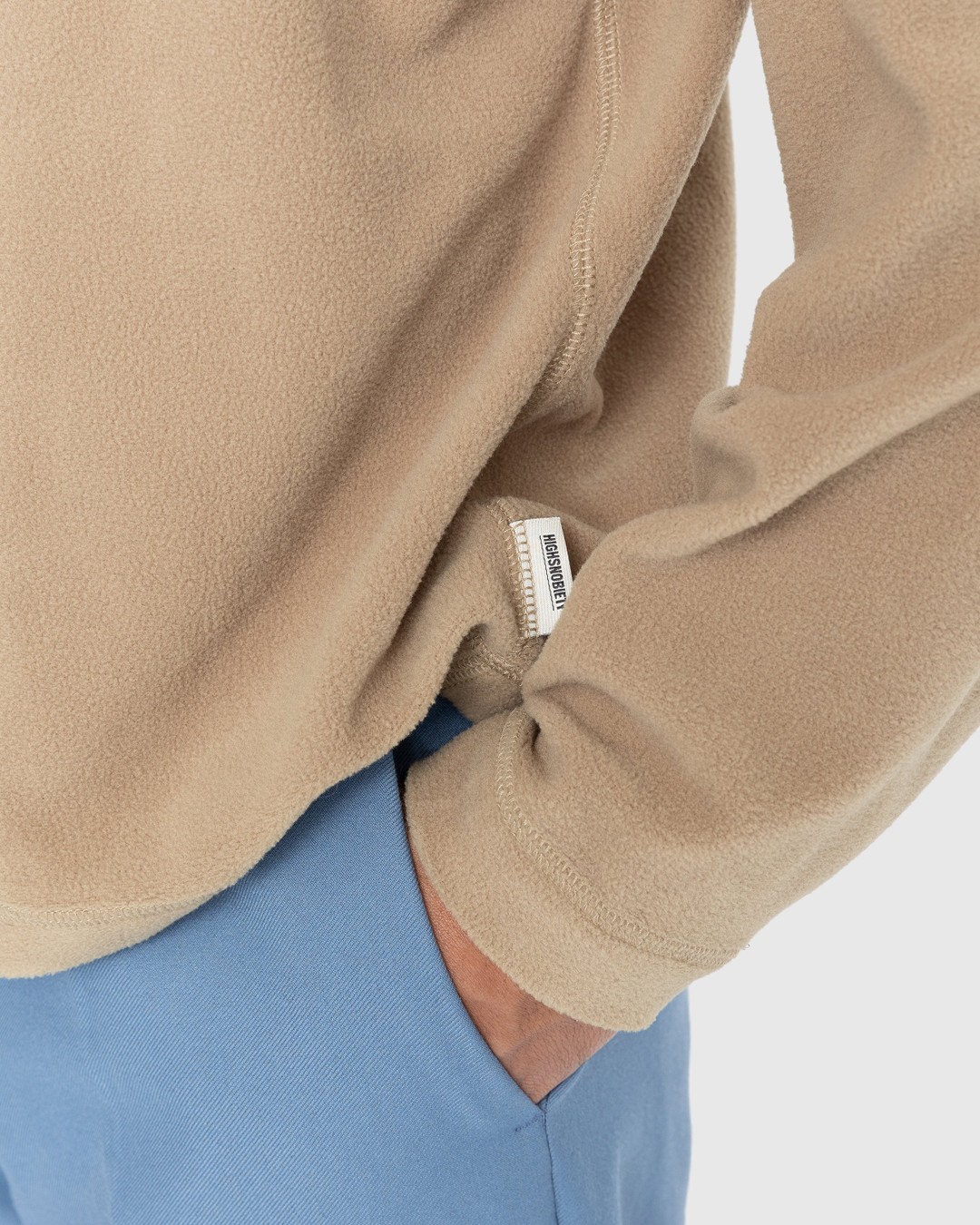 Highsnobiety – Polar Fleece Raglan Sweater Beige - Knitwear - Beige - Image 7
