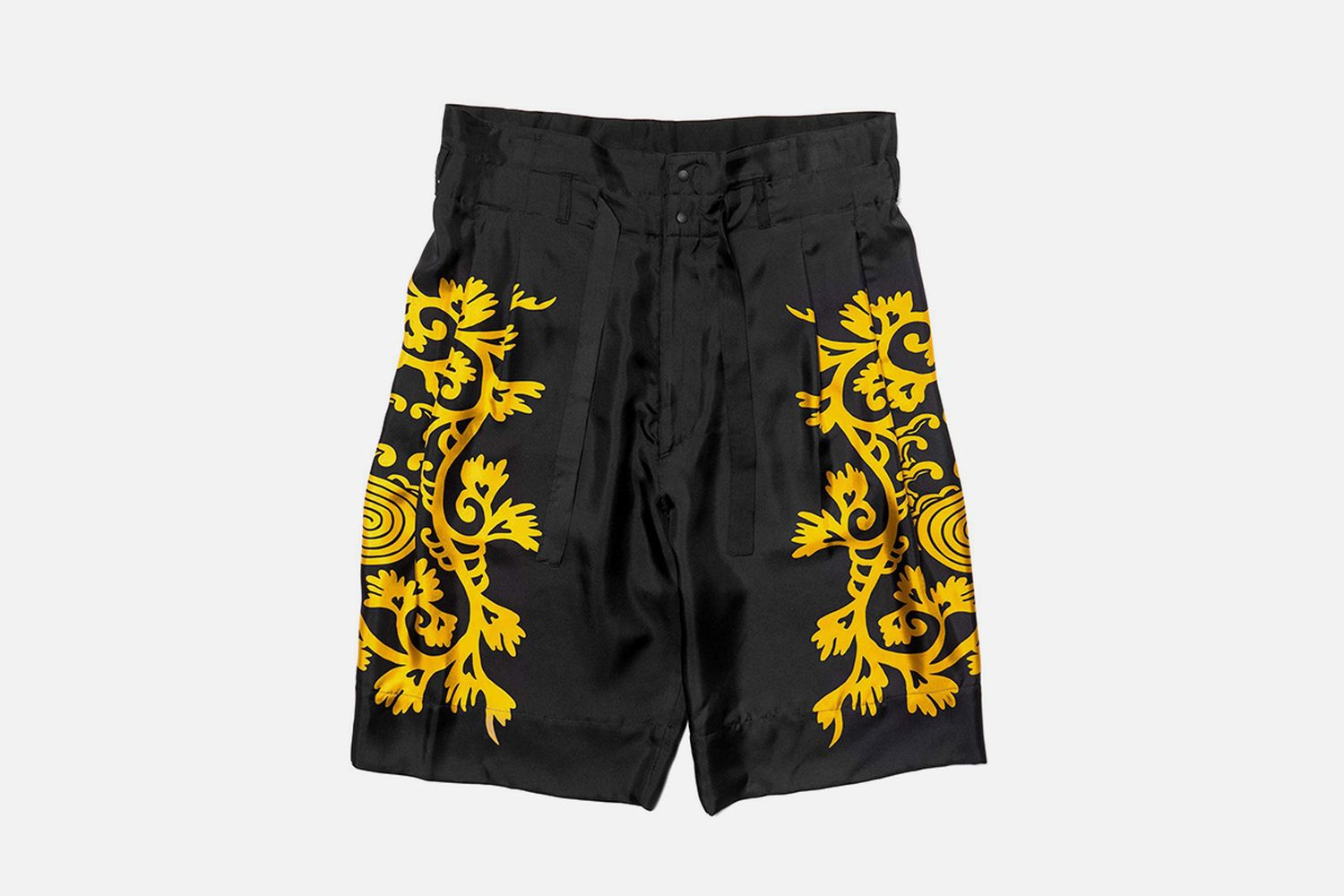 High Waist Silk Shorts