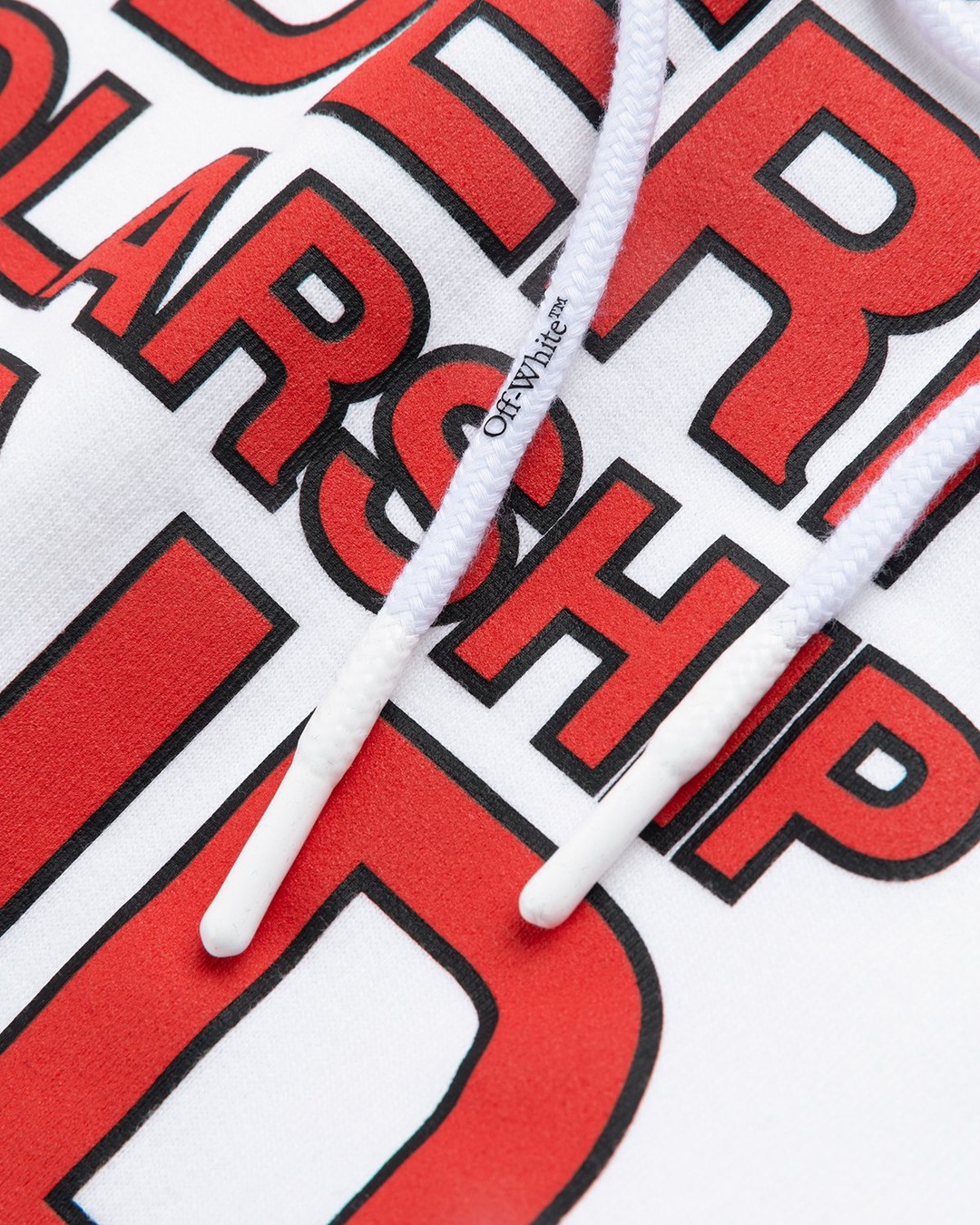 Off-White – Support Post-Modern Hoodie White/Red - Sweats - White - Image 5