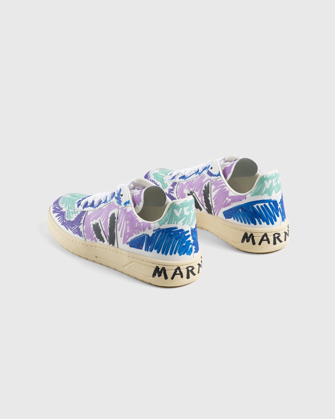 VEJA x Marni – V-10 Leather Orchid Black - Low Top Sneakers - Multi - Image 5