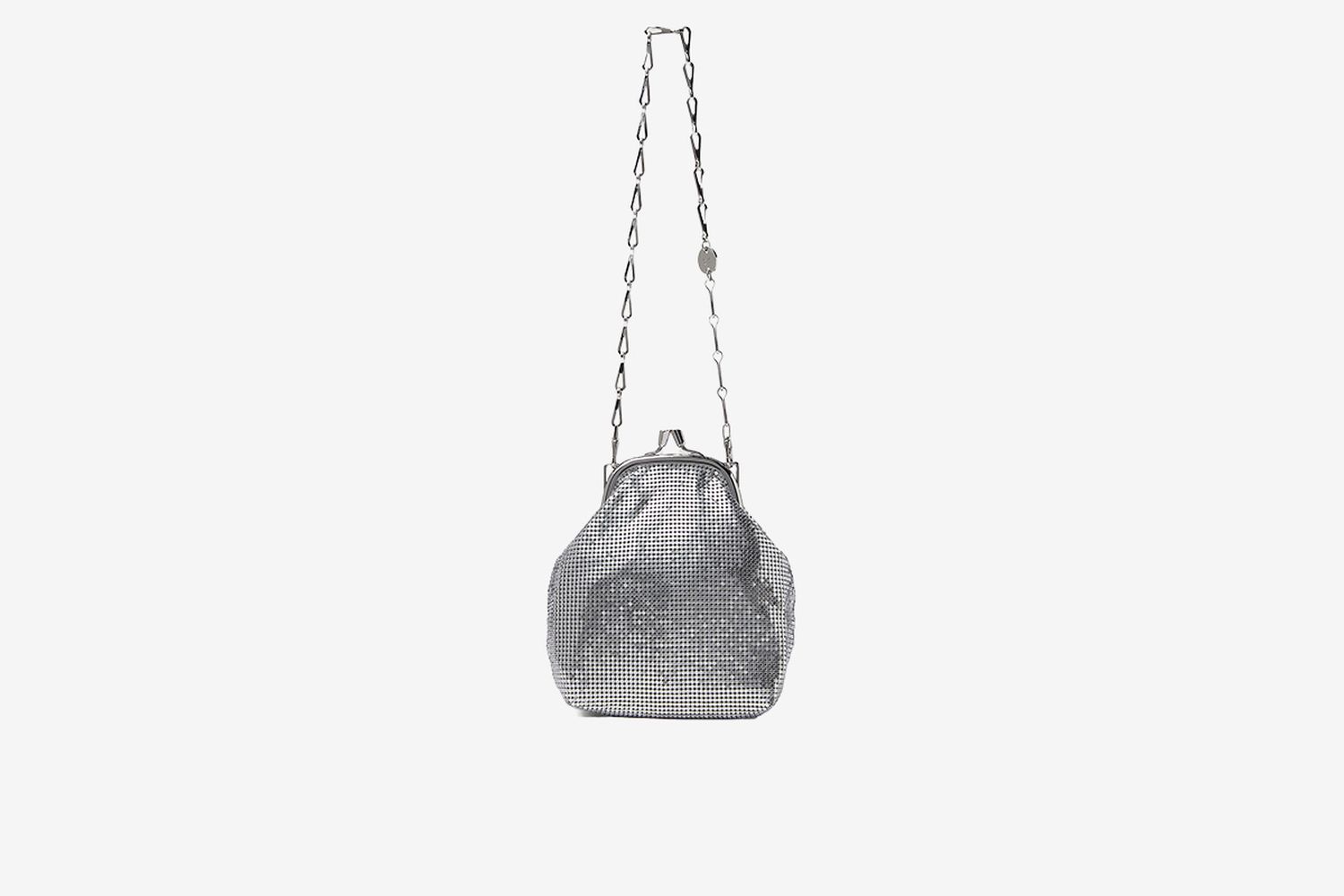 Pixel Frame Shoulder Bag in Silver