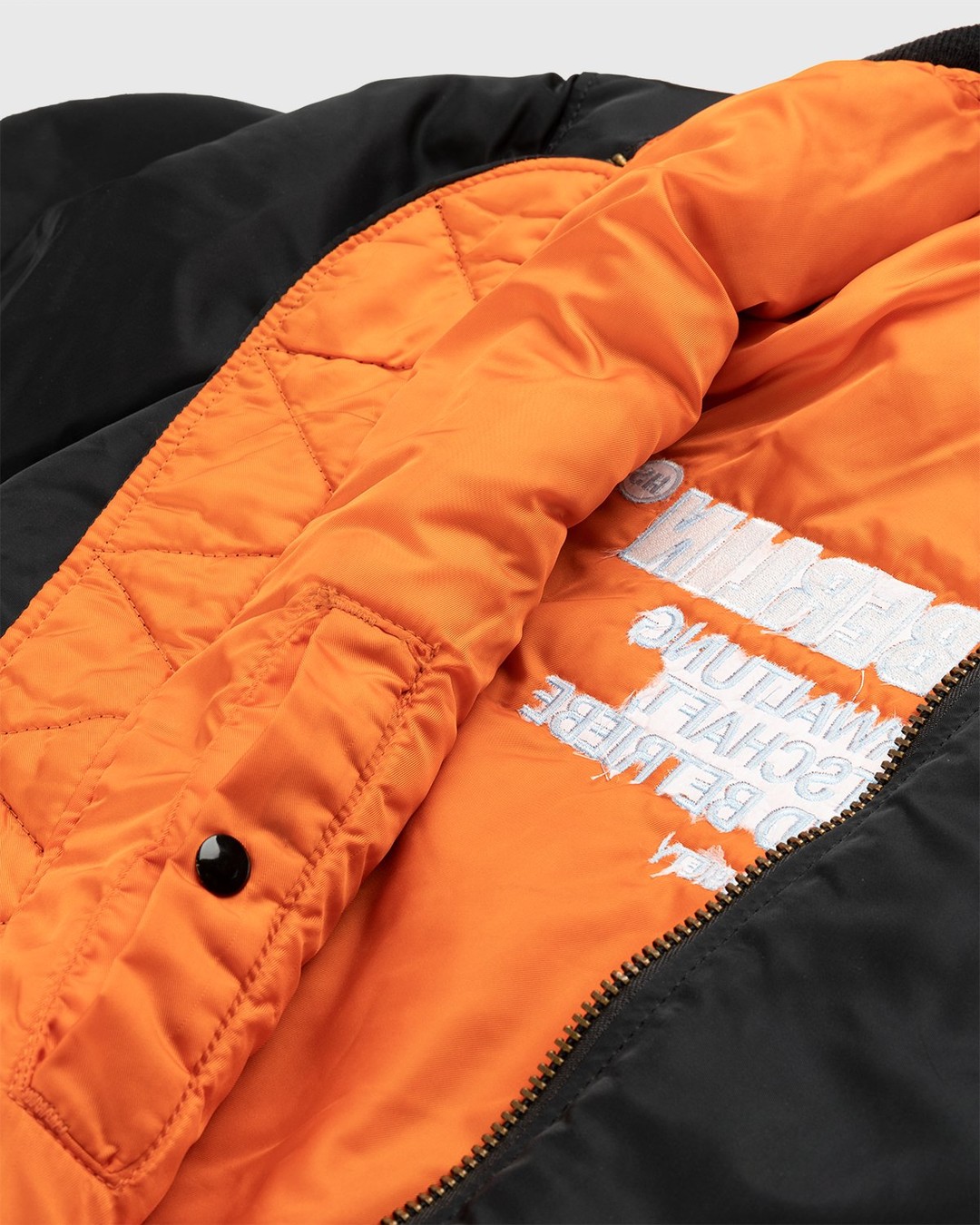 Highsnobiety – Berlin Berlin Embroidered Vintage MA-1 Black - Outerwear - Black - Image 6