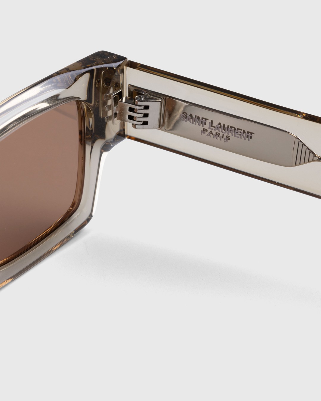 Saint Laurent – SL 572 Square Frame Sunglasses Yellow/Brown - Eyewear - Multi - Image 3
