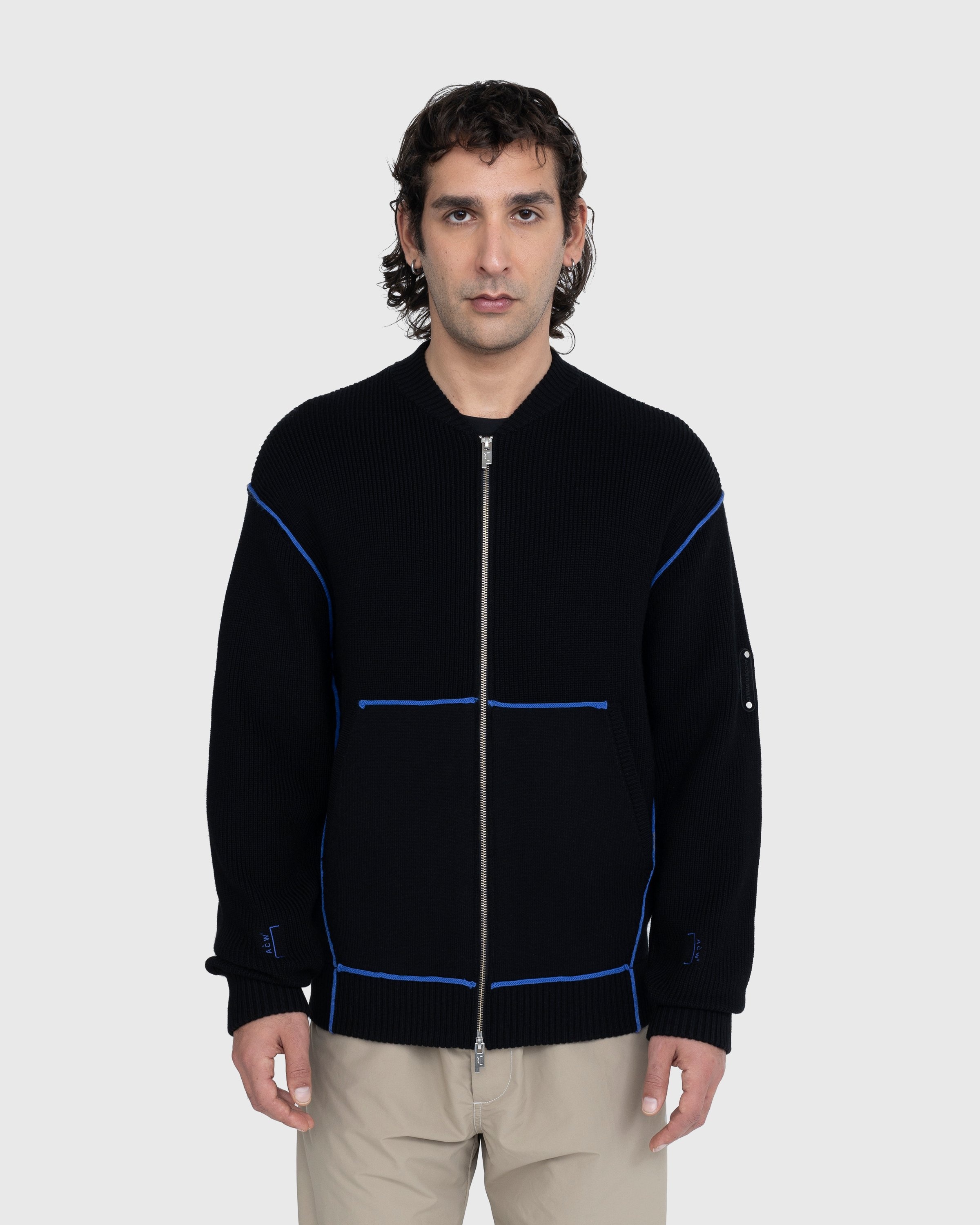 A-Cold-Wall* – Vertex Knit Bomber Black - Outerwear - Black - Image 2