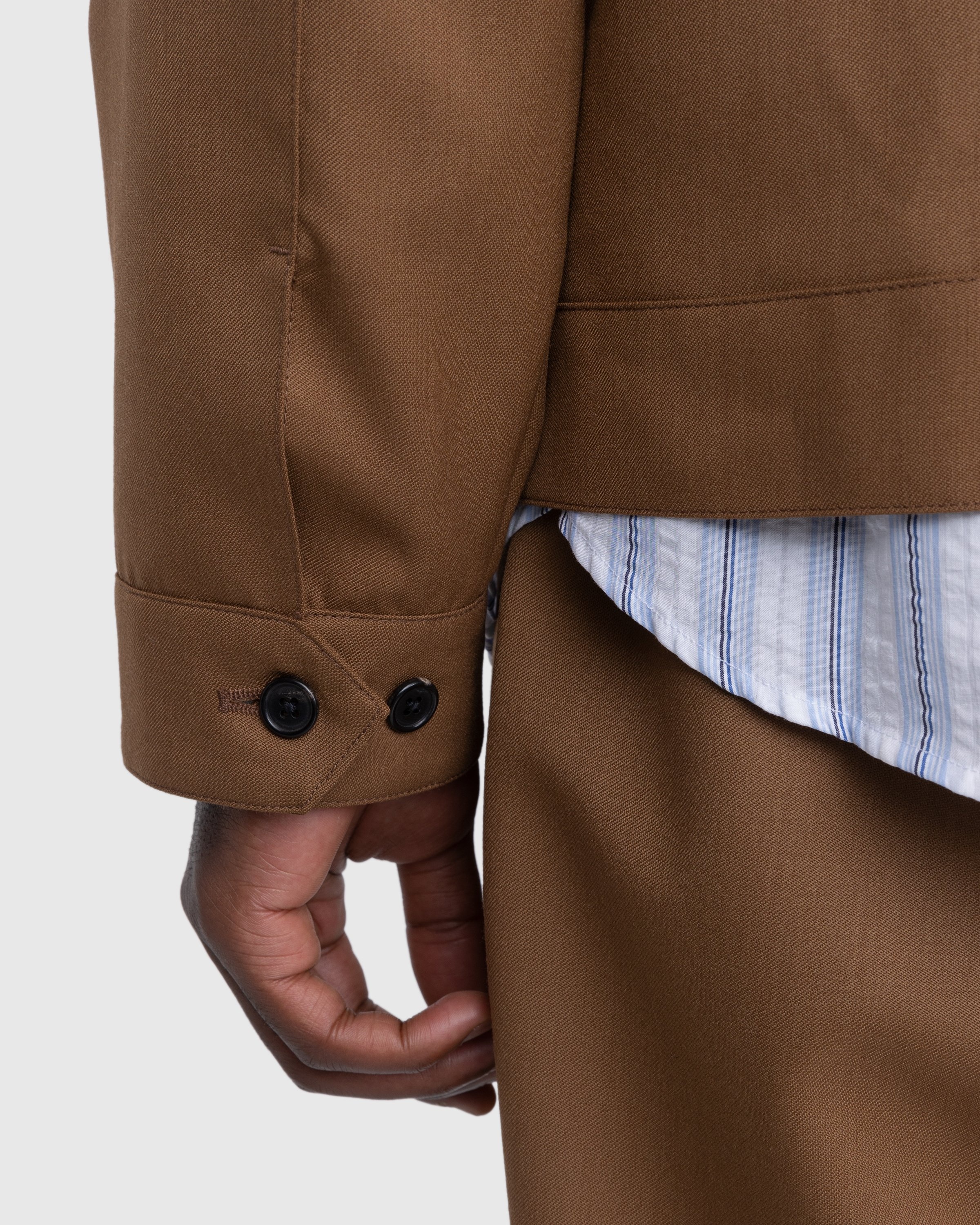 Highsnobiety – Wool Blend Garage Jacket Brown - Outerwear - Brown - Image 7