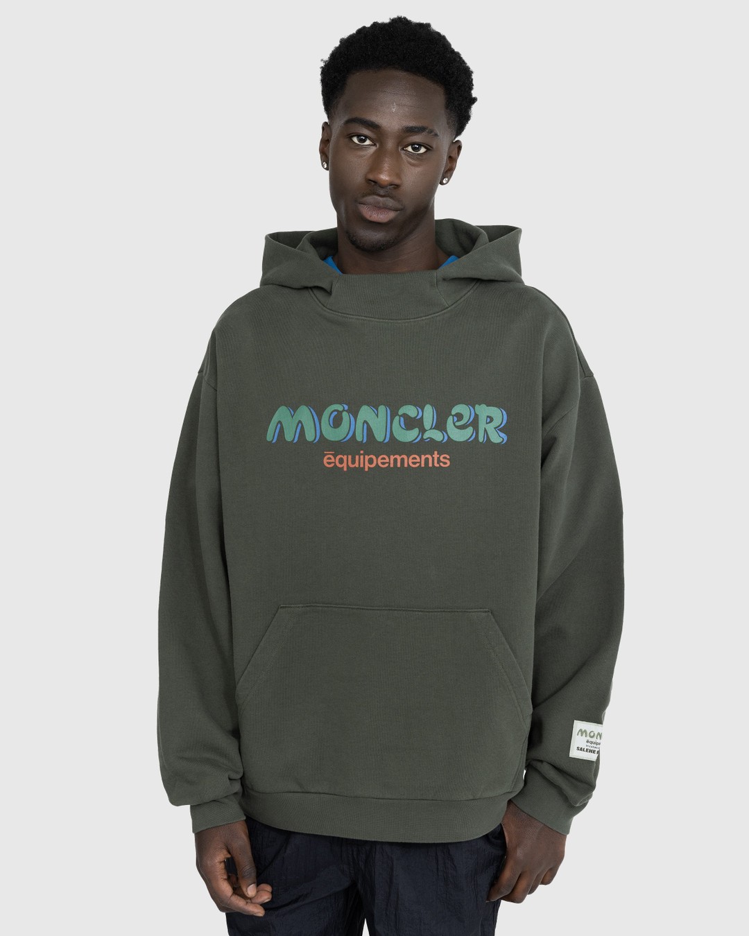 Moncler x Salehe Bembury – Logo Hoodie Green | Highsnobiety Shop