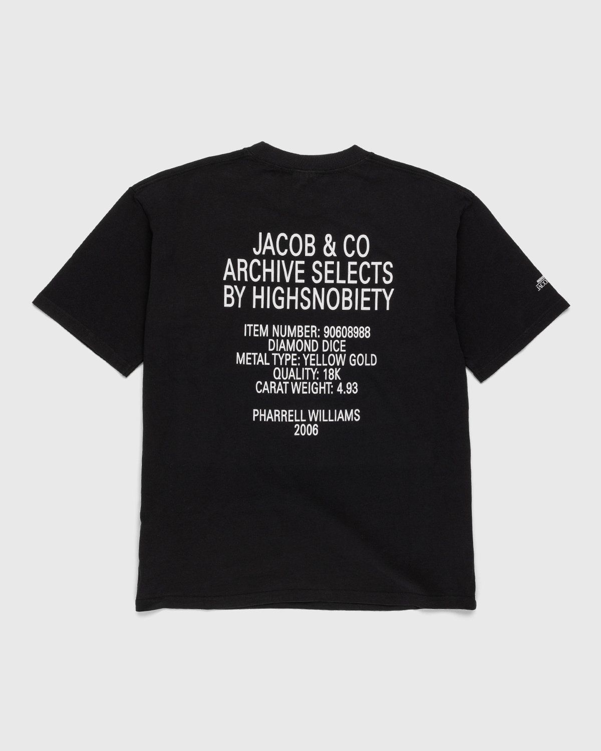 Jacob & Co. x Highsnobiety – Diamond Dice T-Shirt Black - Image 2