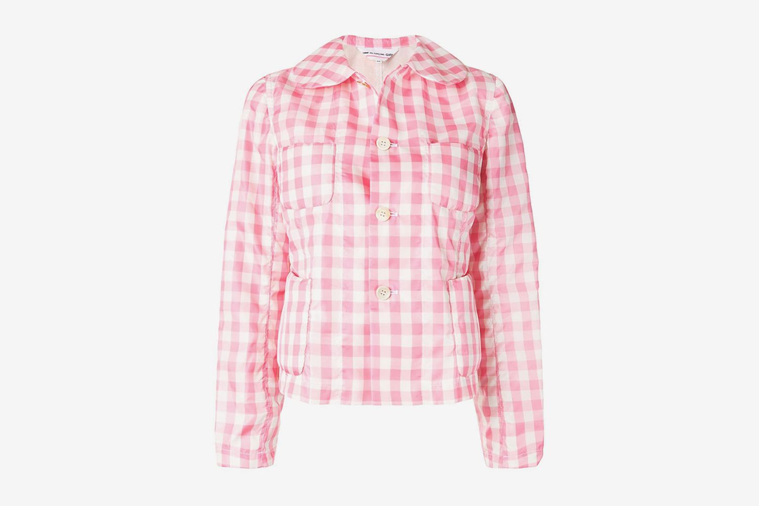 Gingham Checked Fitted Jacket