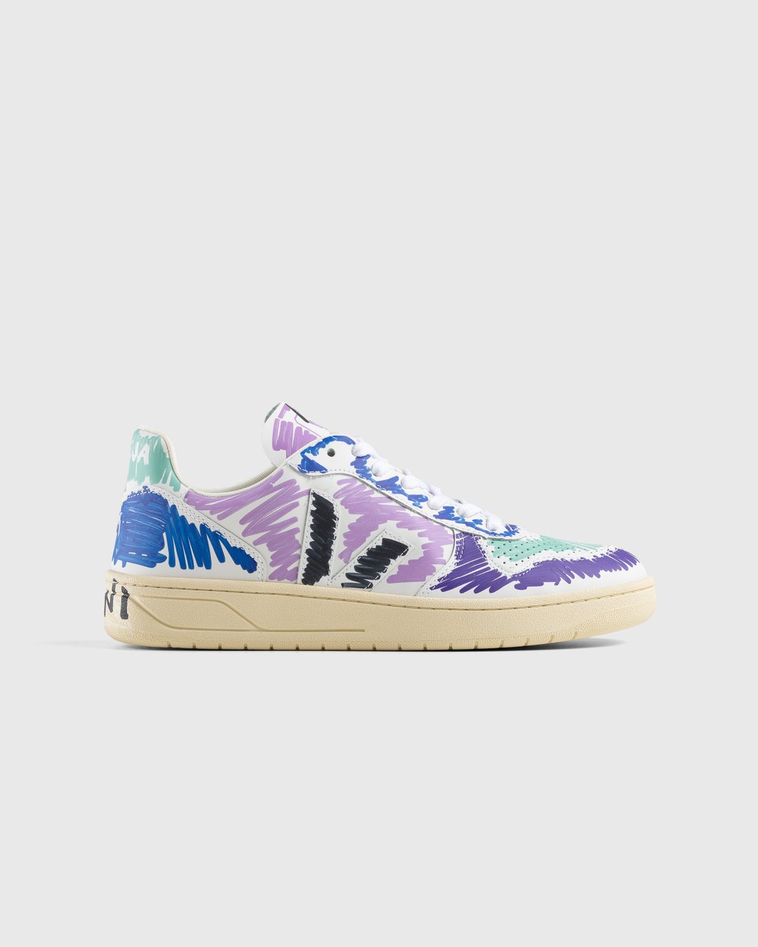 VEJA x Marni – V-10 Leather Orchid Black - Low Top Sneakers - Multi - Image 1