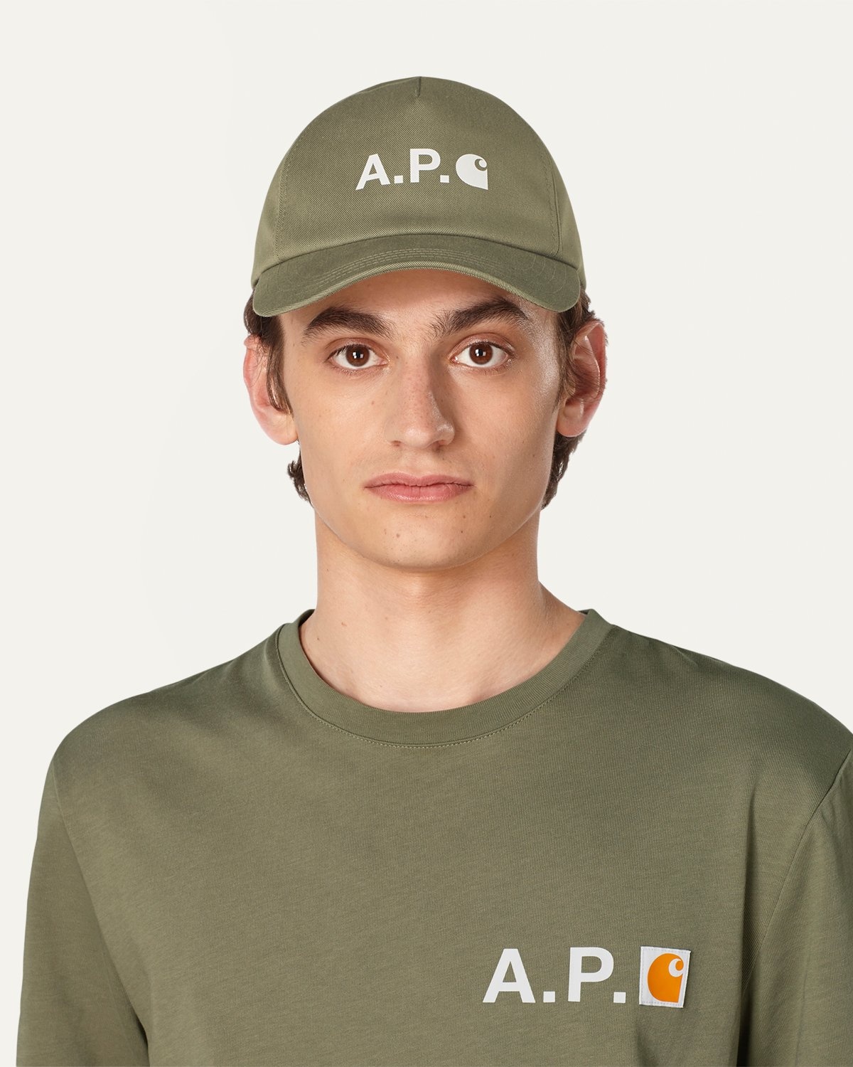 A P C X Carhartt WIP Cameron Baseball Cap Khaki Highsnobiety Shop