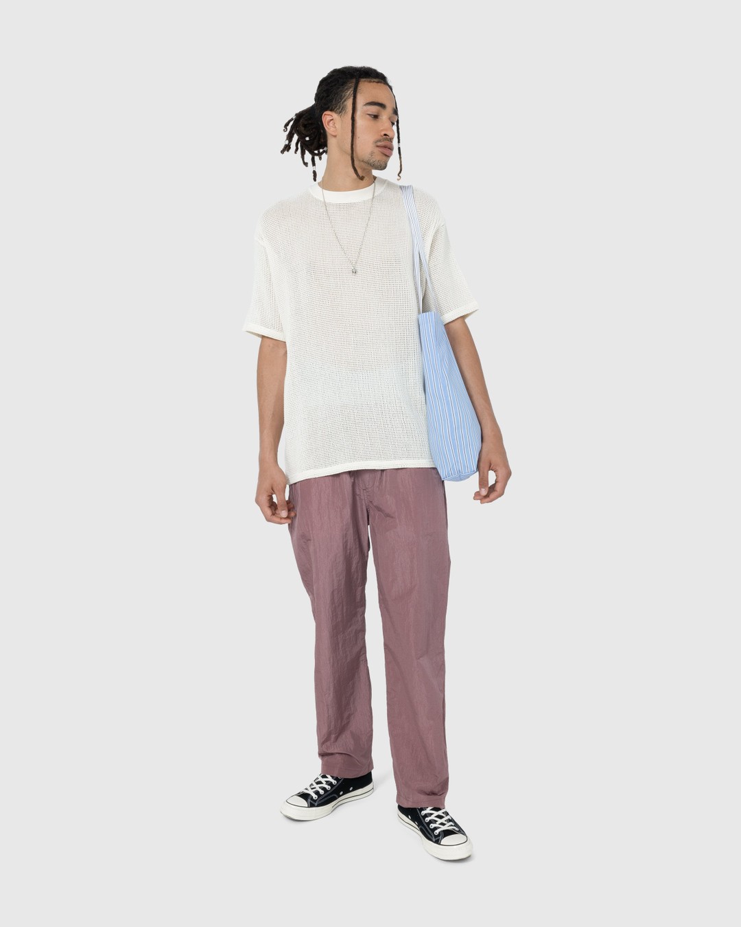 Highsnobiety – Crepe Nylon Elastic Pants Black - Pants - Black - Image 6