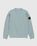 Stone Island – 63051 Garment-Dyed Cotton Fleece Crewneck Aqua - Sweats - Blue - Image 1