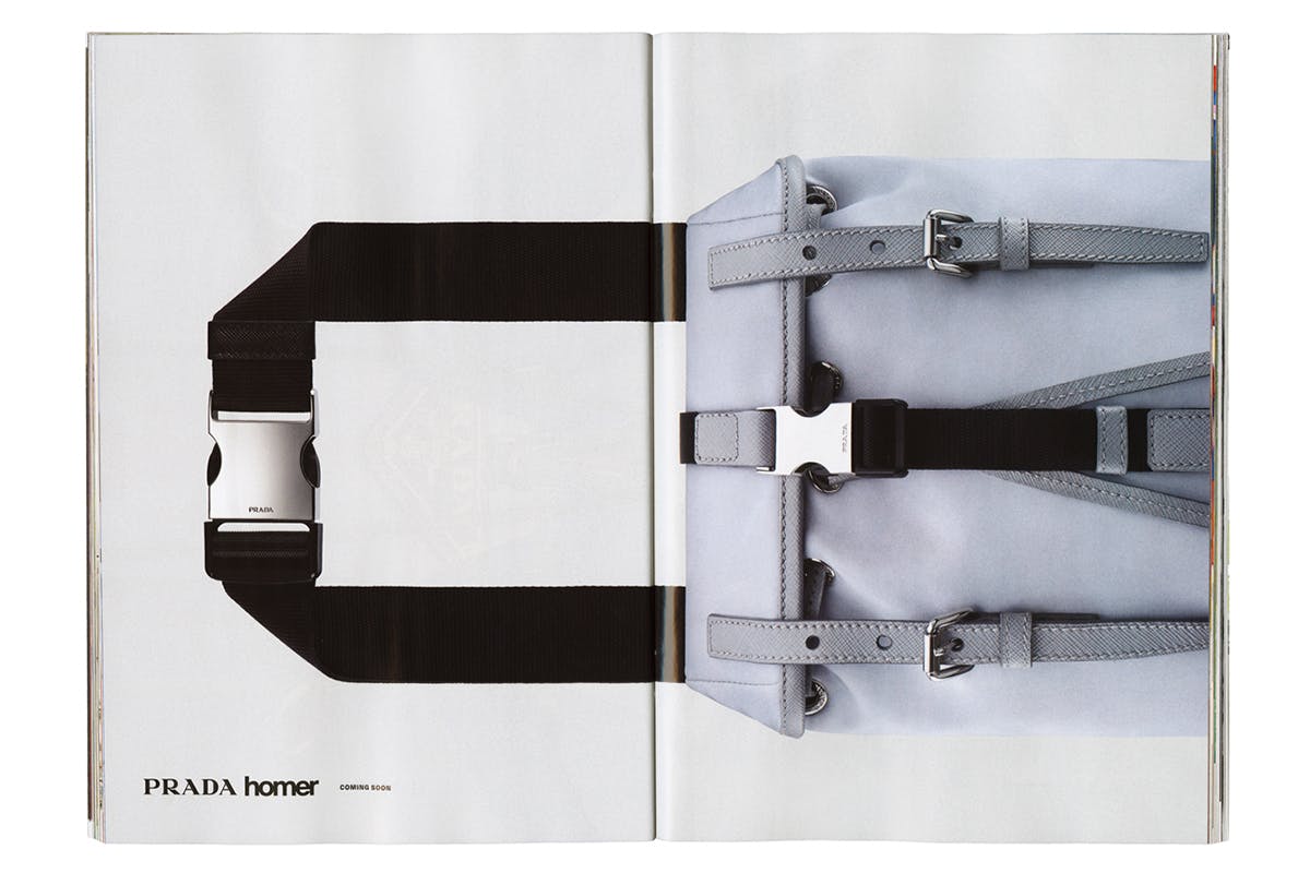 Frank Ocean Homer prada collaboration bag Brand store Catalog collection jewelry silk scarves