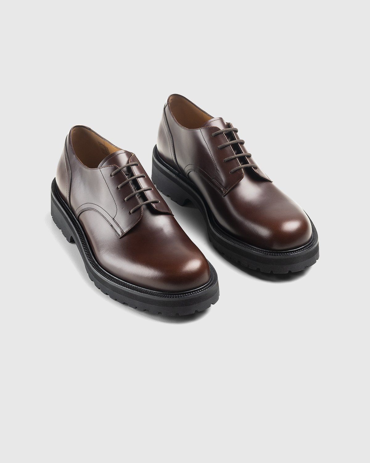 Dries van Noten – Leather Lace-Up Derby Shoes Brown - Oxfords & Lace Ups - Brown - Image 3