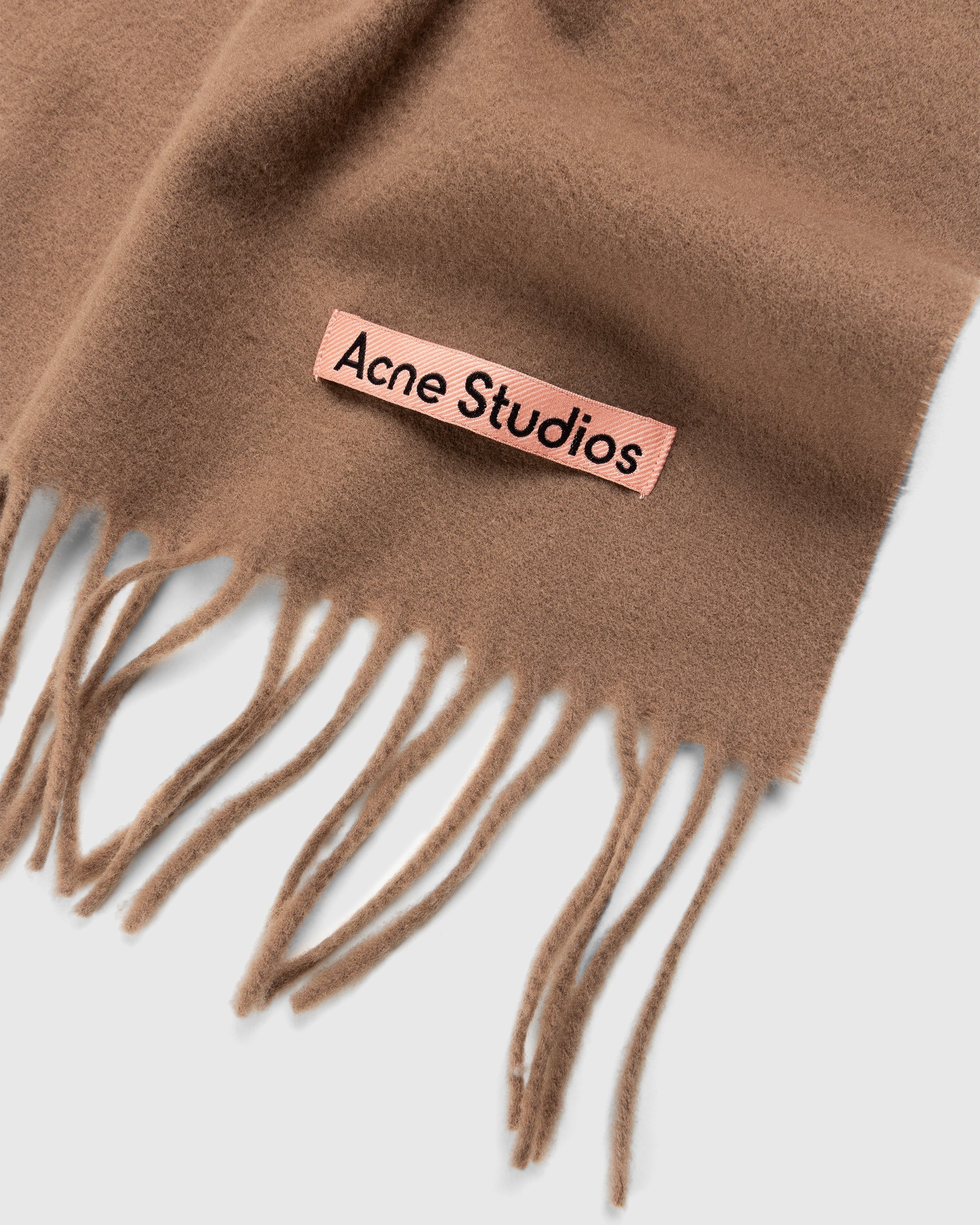 Acne Studios - Fringe wool scarf - oversized - Chocolate brown melange