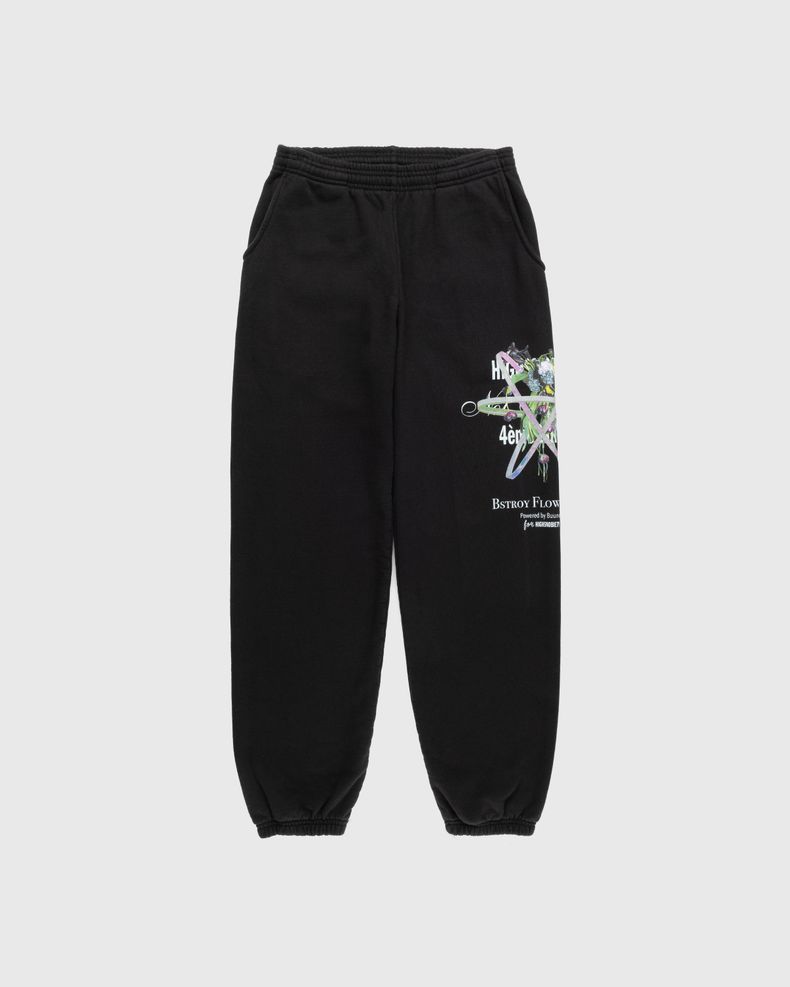 Bstroy x Highsnobiety – Not In Paris 4 Flower Sweatpants Black