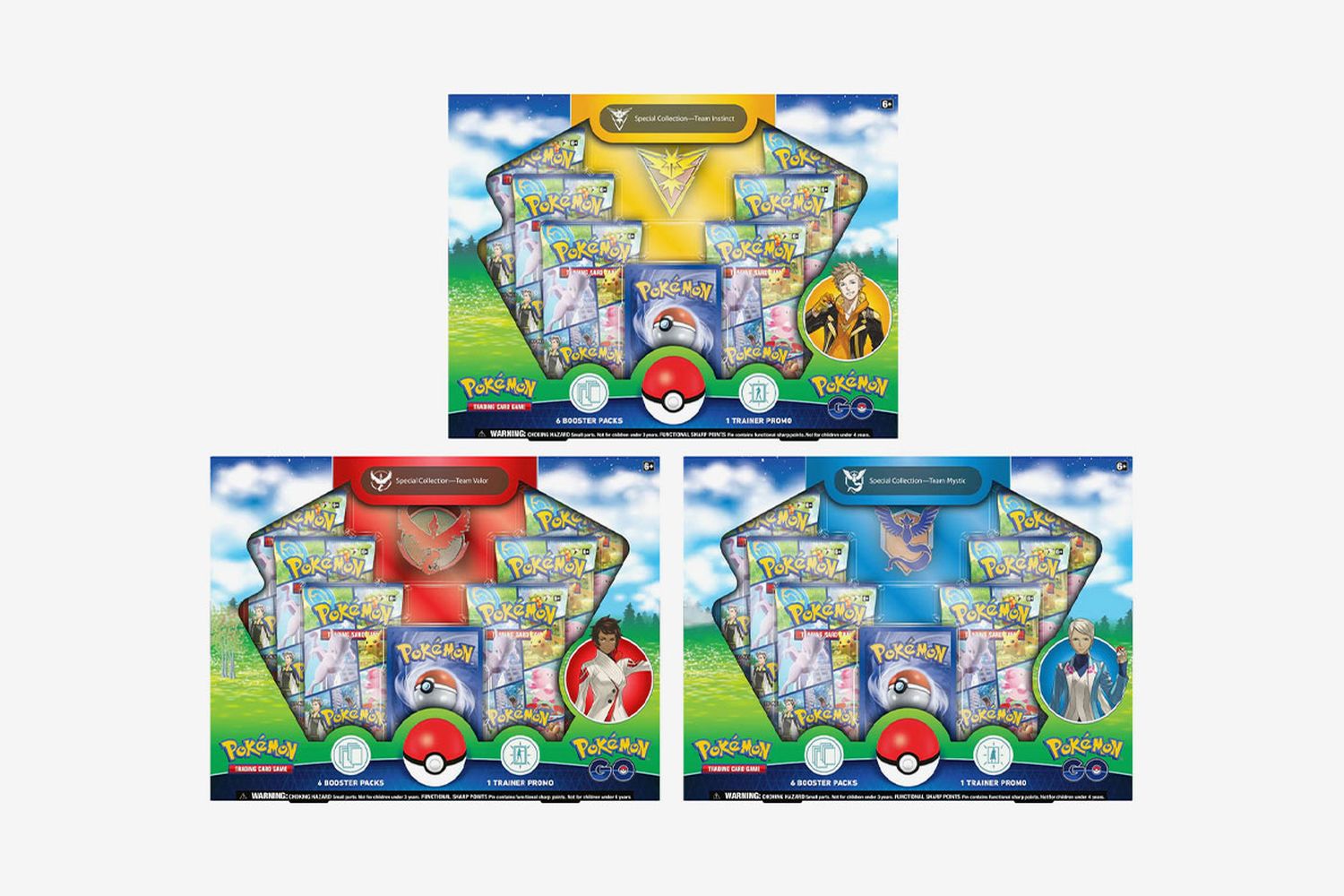 Pokémon GO Special Collection Team Instinct/Team Mystic/Team Valor Box 3x Bundle