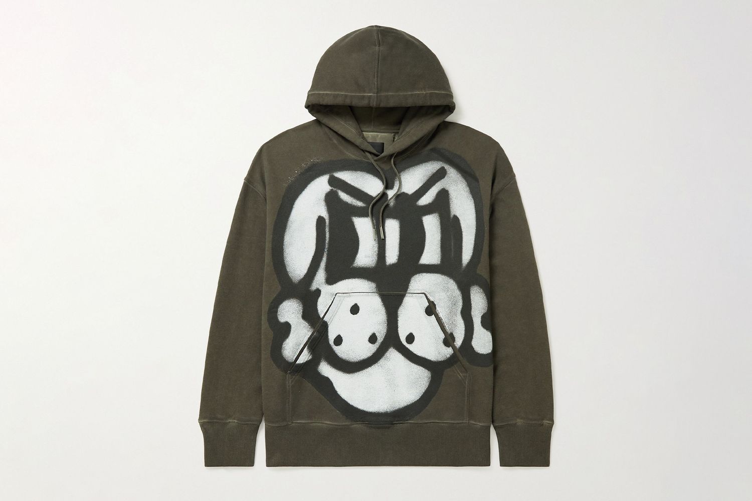 Oversized Printed Cotton-Jersey Hoodie