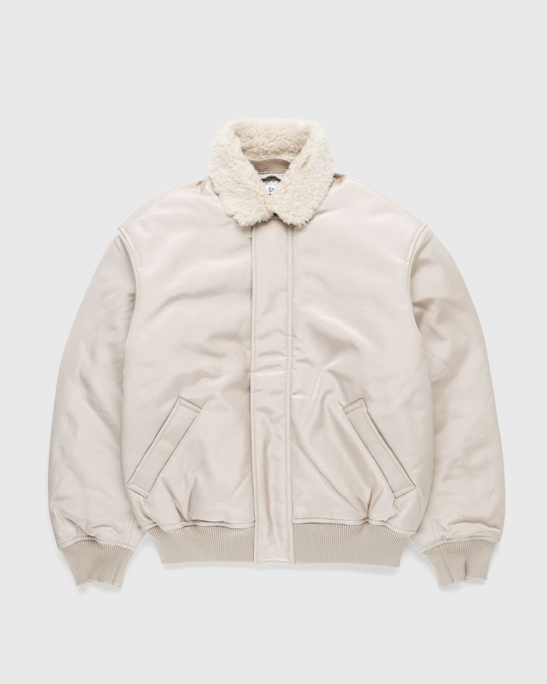 Shearling Collar Jacket Beige