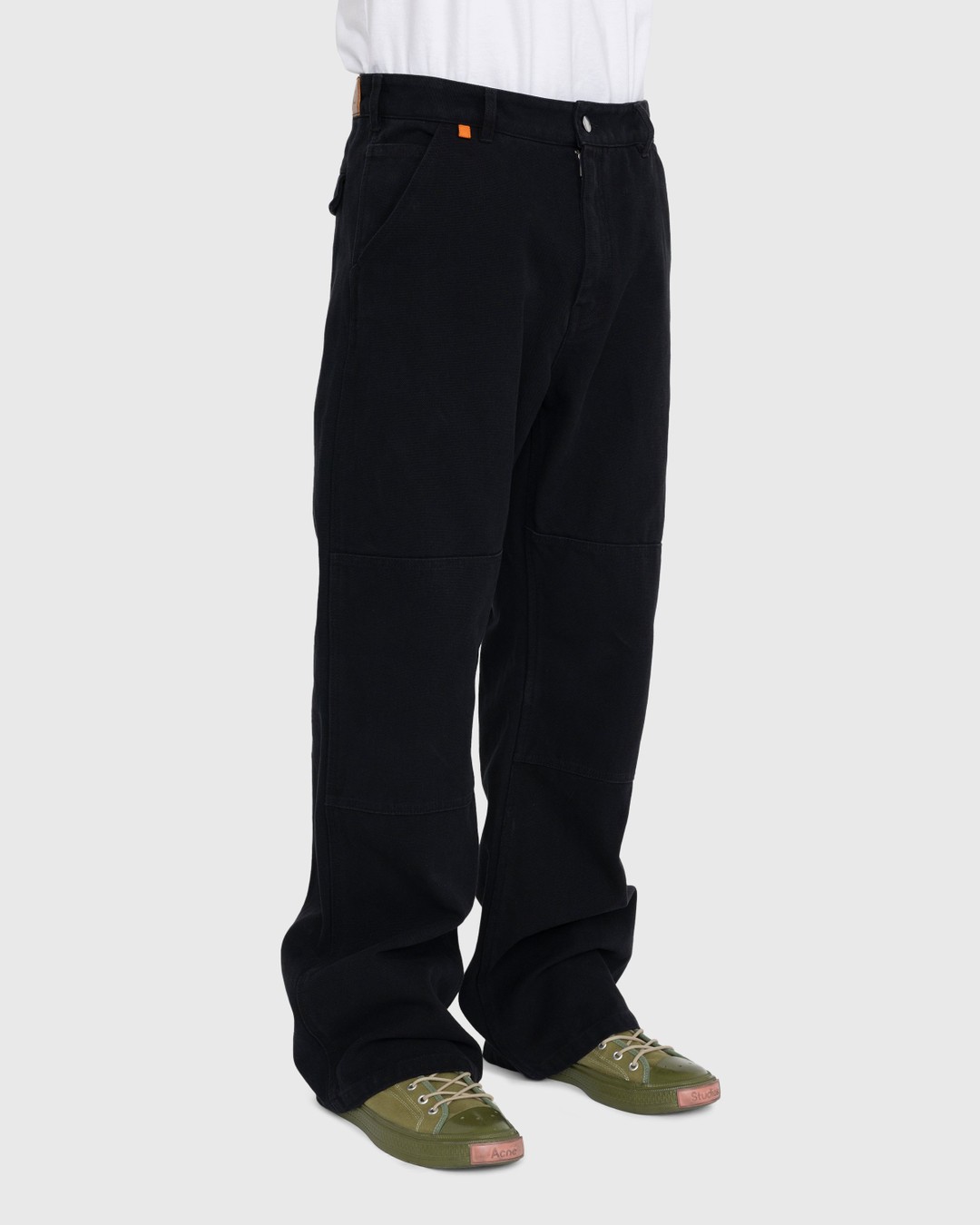 Acne Studios – Cotton Workwear Trousers Black - Pants - Black - Image 3