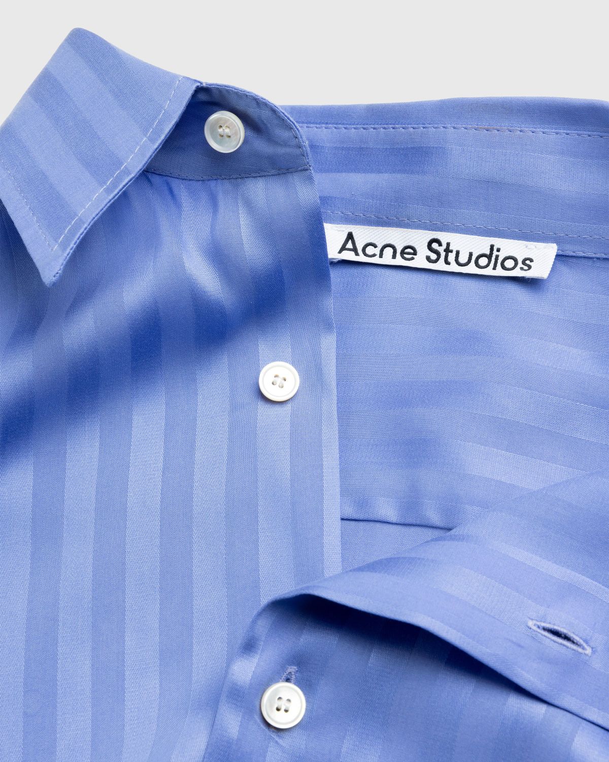 Acne Studios – Stripe Button-Up Shirt Blue - Shirts - Blue - Image 3
