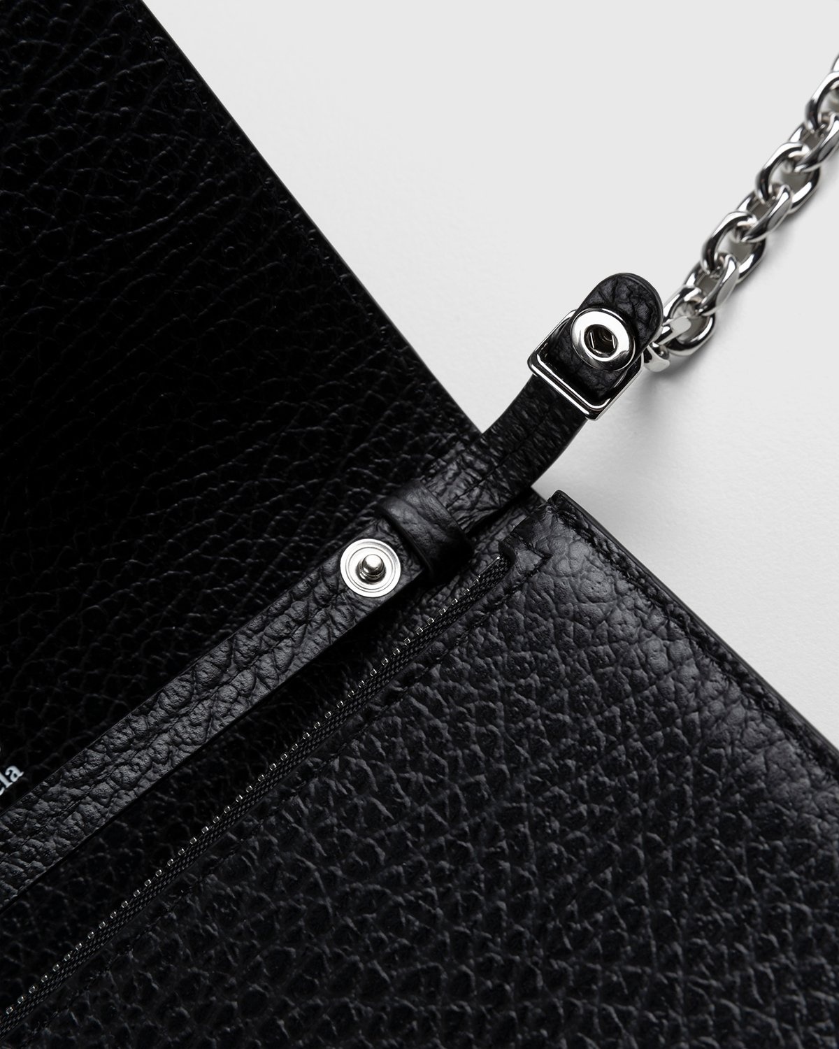 Maison Margiela – Leather Wallet With Chain Black - Wallets - Black - Image 6