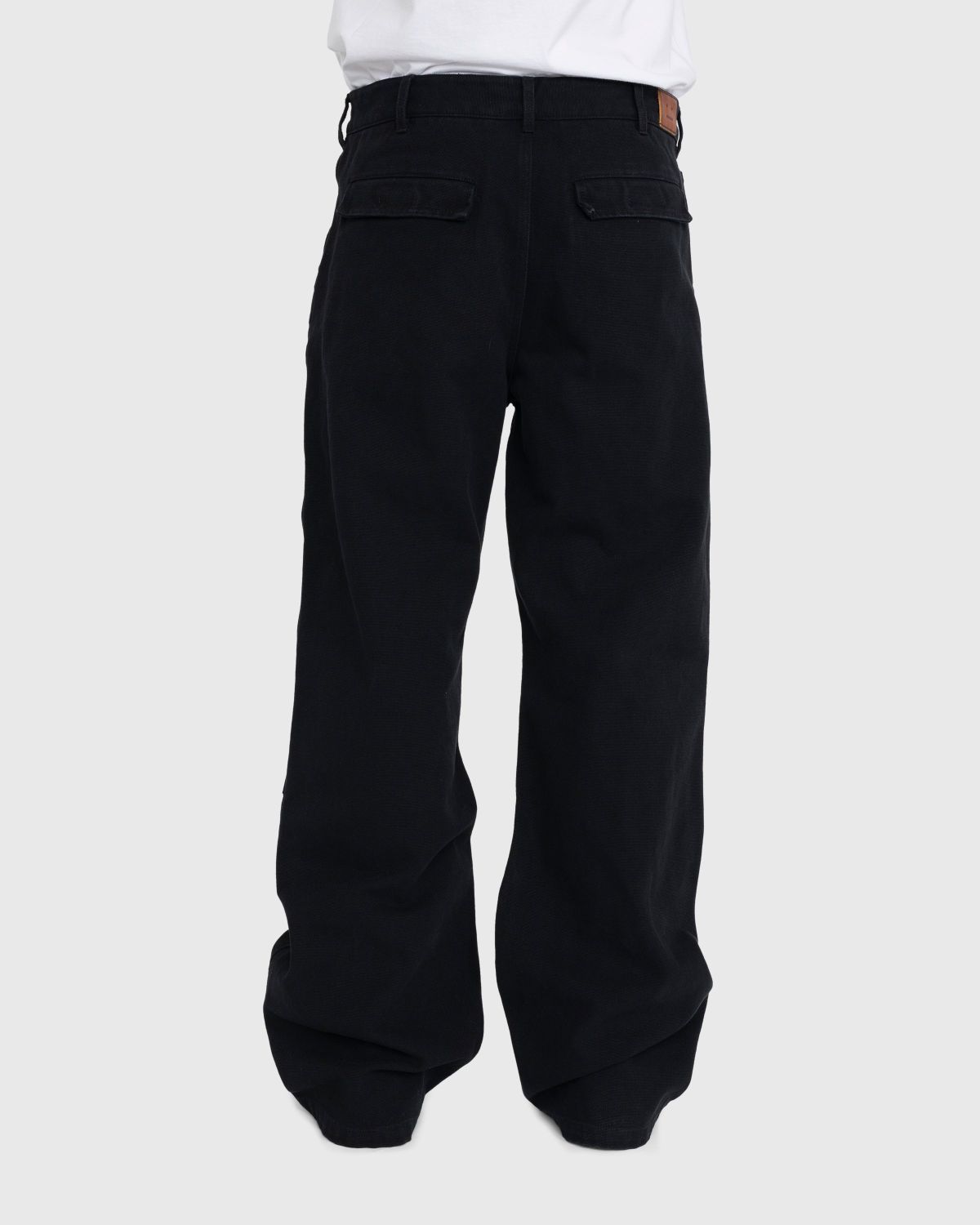 Acne Studios – Cotton Workwear Trousers Black - Pants - Black - Image 4