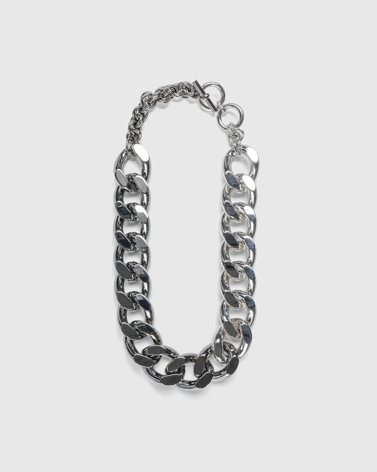 J.W. Anderson – Oversized Chain Necklace Silver Tone/Gunmetal - Jewelry - Silver - Image 1