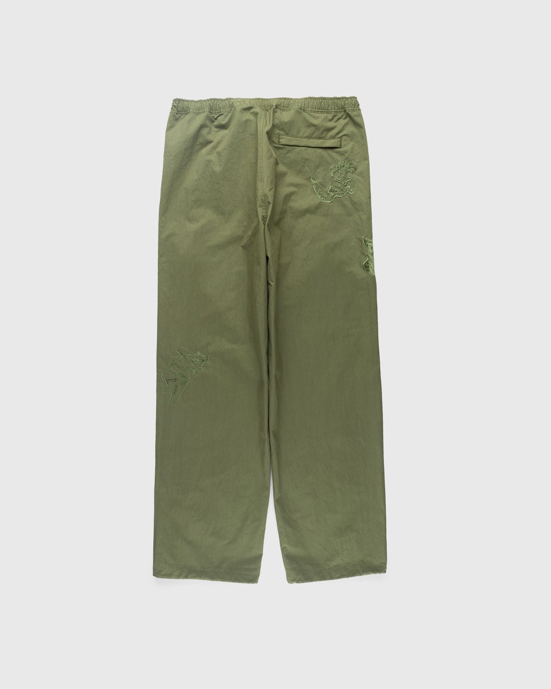 NTS x Highsnobiety – Brushed Nylon Trackpants Green - Pants - Green - Image 2
