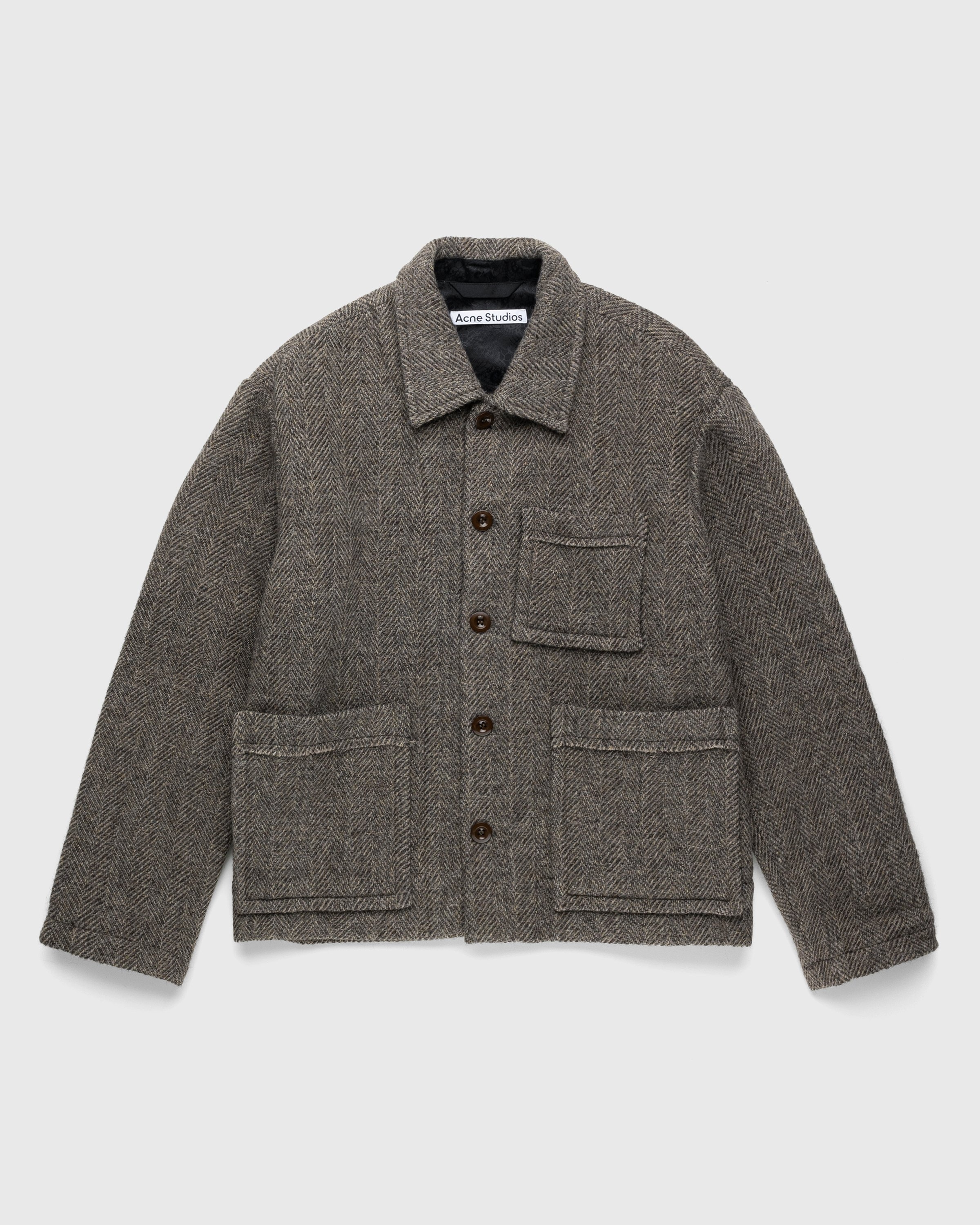 Acne Studios – Herringbone Jacket Grey Melange | Highsnobiety Shop
