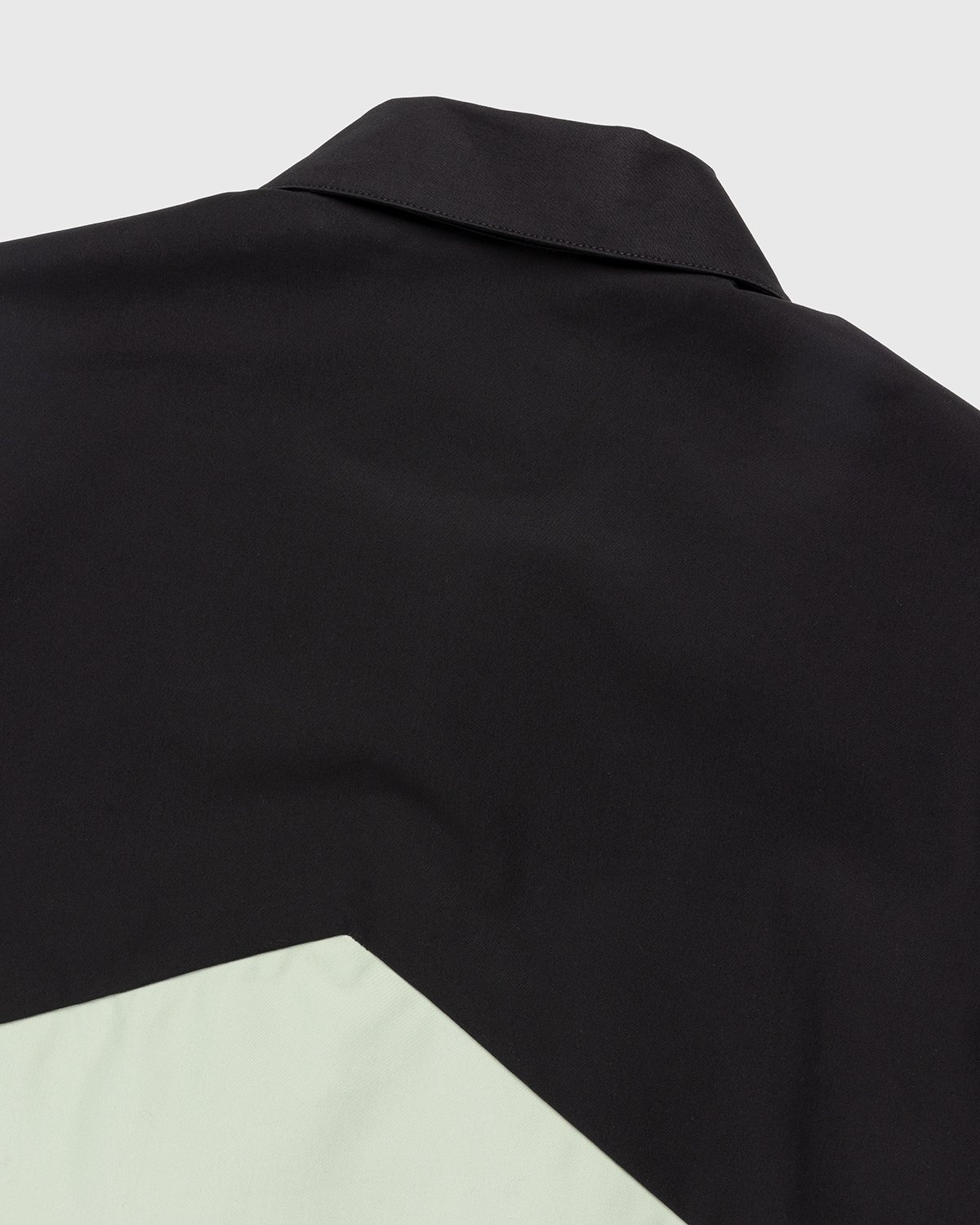 Jil Sander – Two-Tone Diagonal Cut Shirt Black/Green - Shirts - Green - Image 3