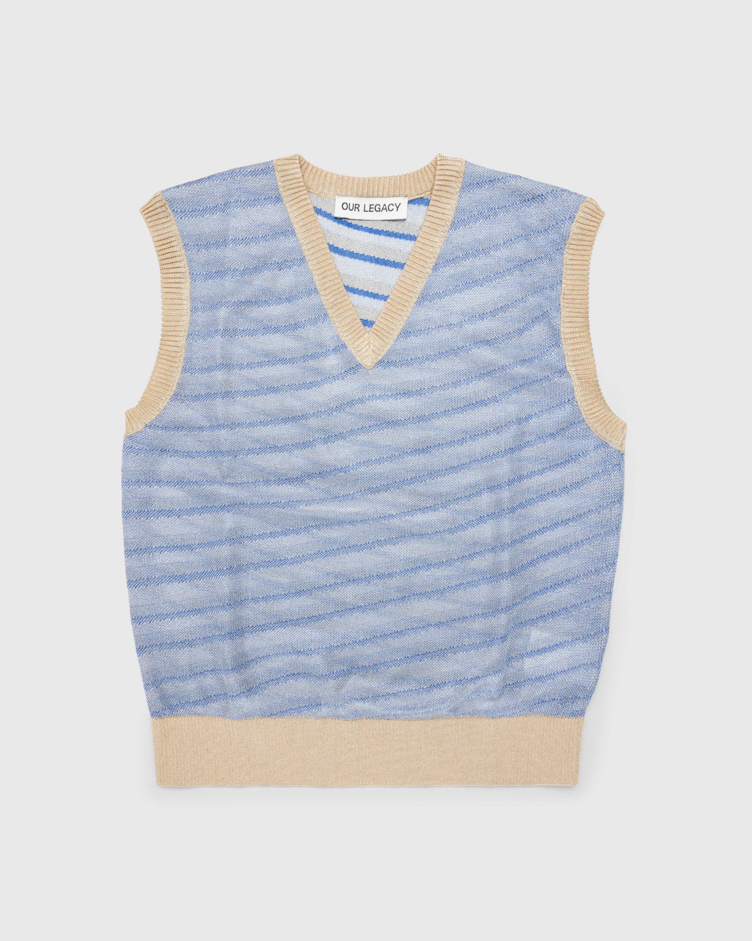 Our Legacy – Knitted Vest Cartoon Static Stripe - Knitwear - Purple - Image 1