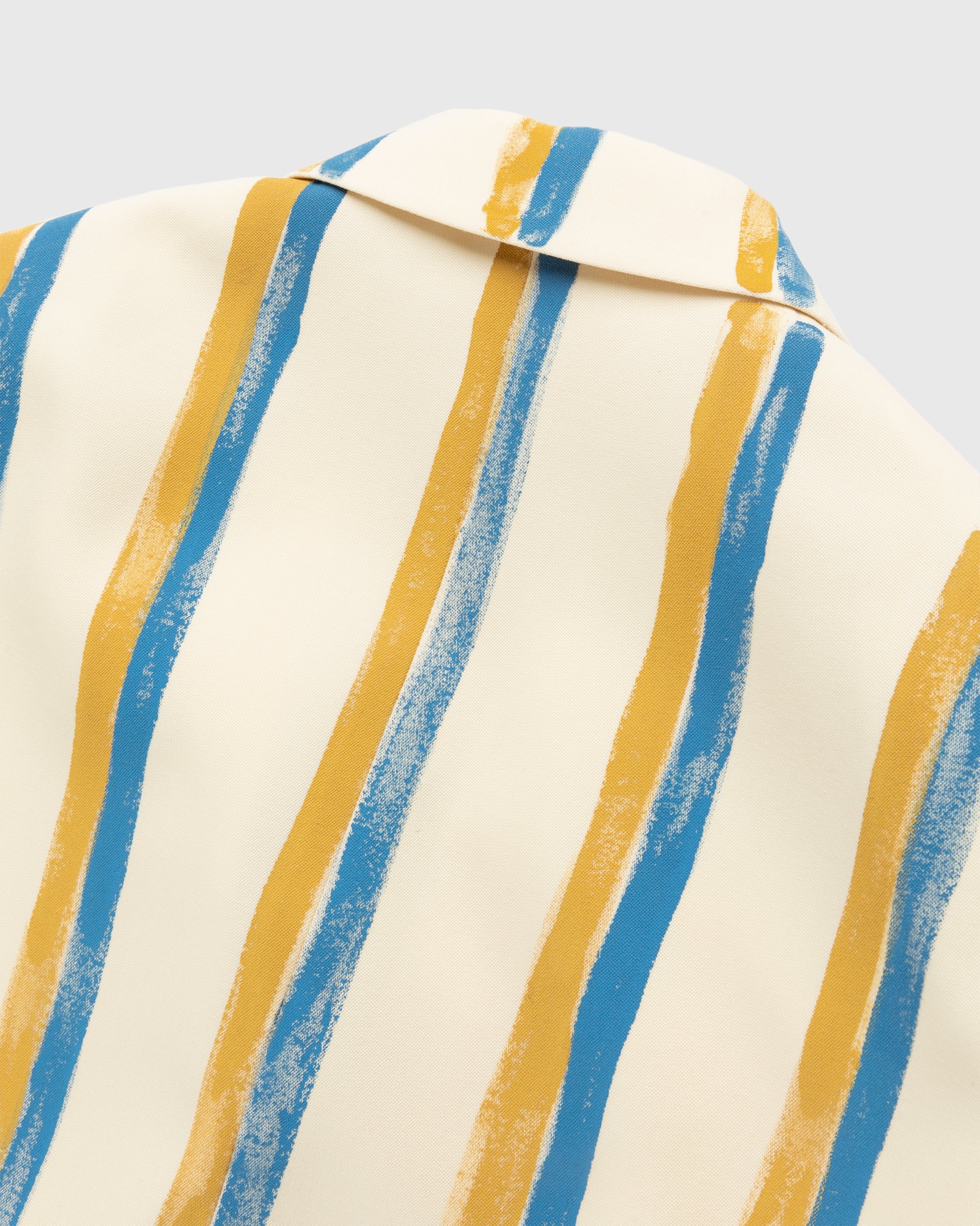 Marni – Watercolor Stripe Wool Blazer Antique White - Blazers - Beige - Image 3