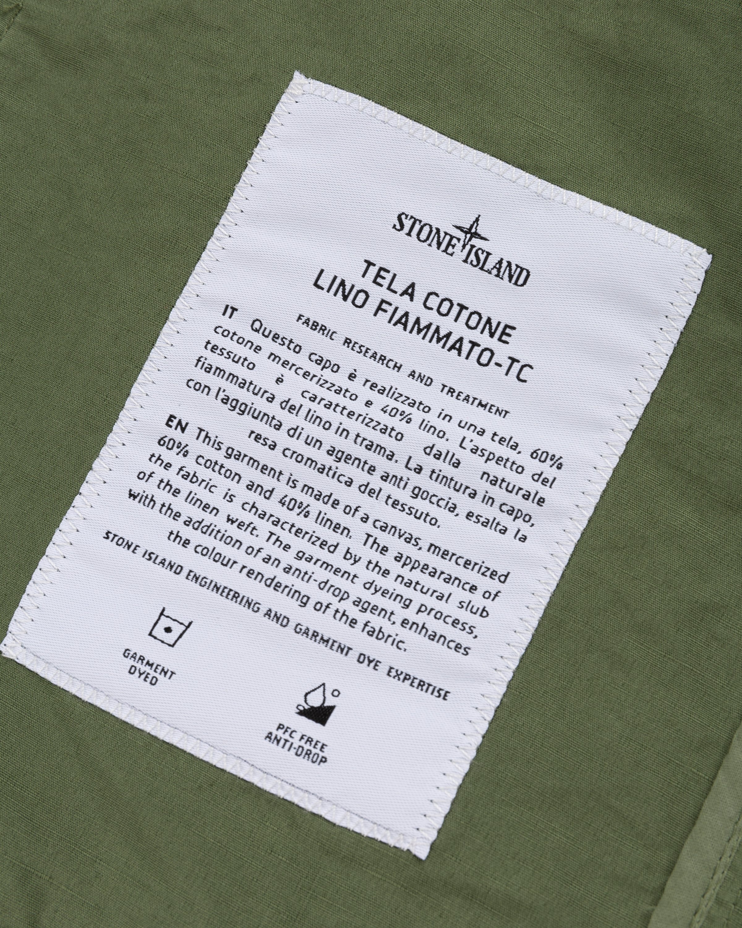Stone Island – 42406 Garment-Dyed Shirt Jacket With Detachable Vest Olive - Shortsleeve Shirts - Green - Image 8