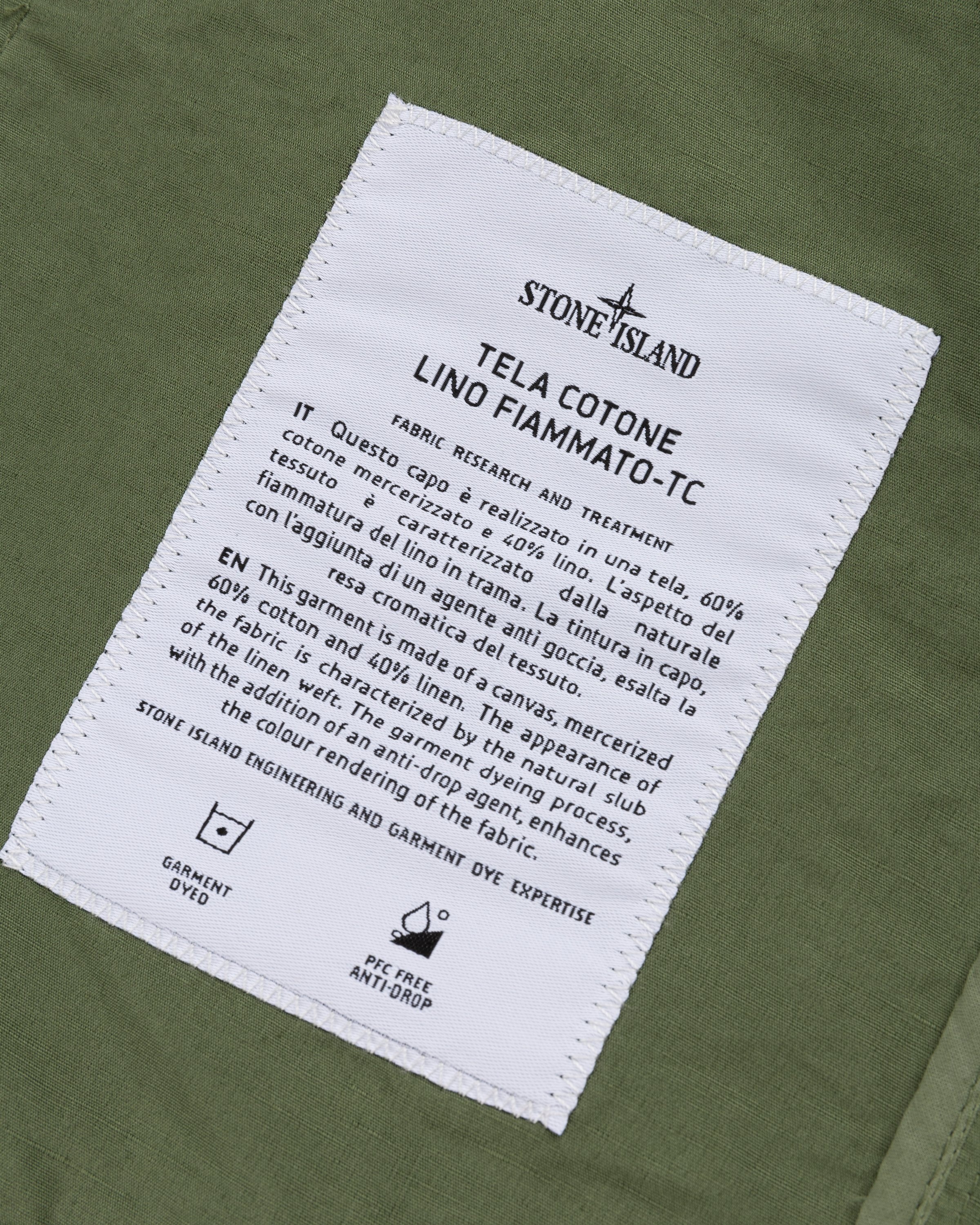 Stone Island – 42406 Garment-Dyed Shirt Jacket With Detachable Vest Olive - Outerwear - Green - Image 8
