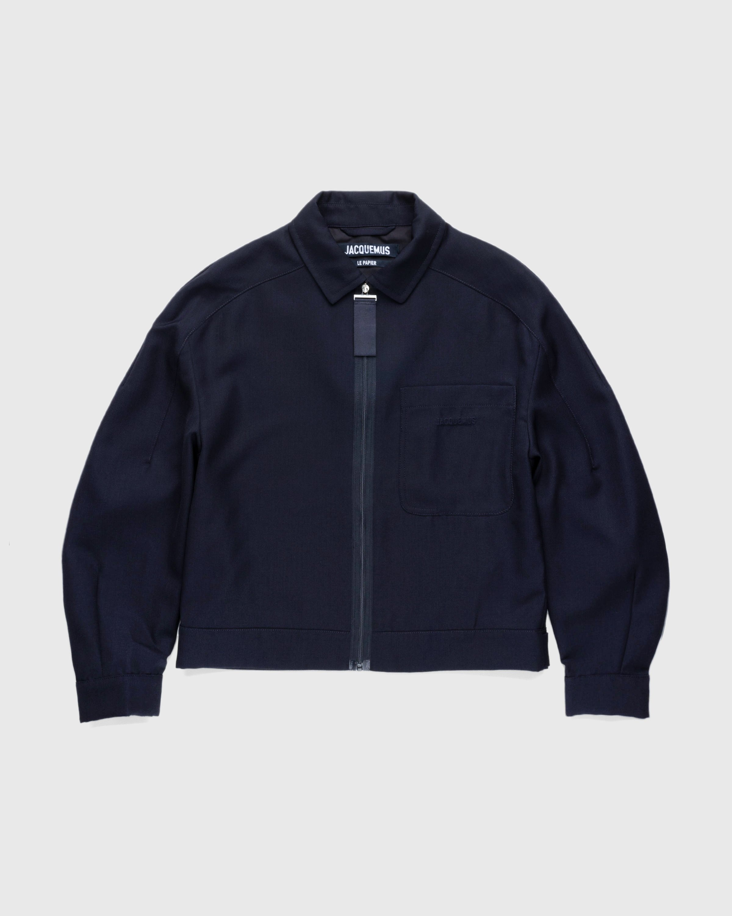 JACQUEMUS – Le Blouson Linu Navy - Outerwear - Blue - Image 1