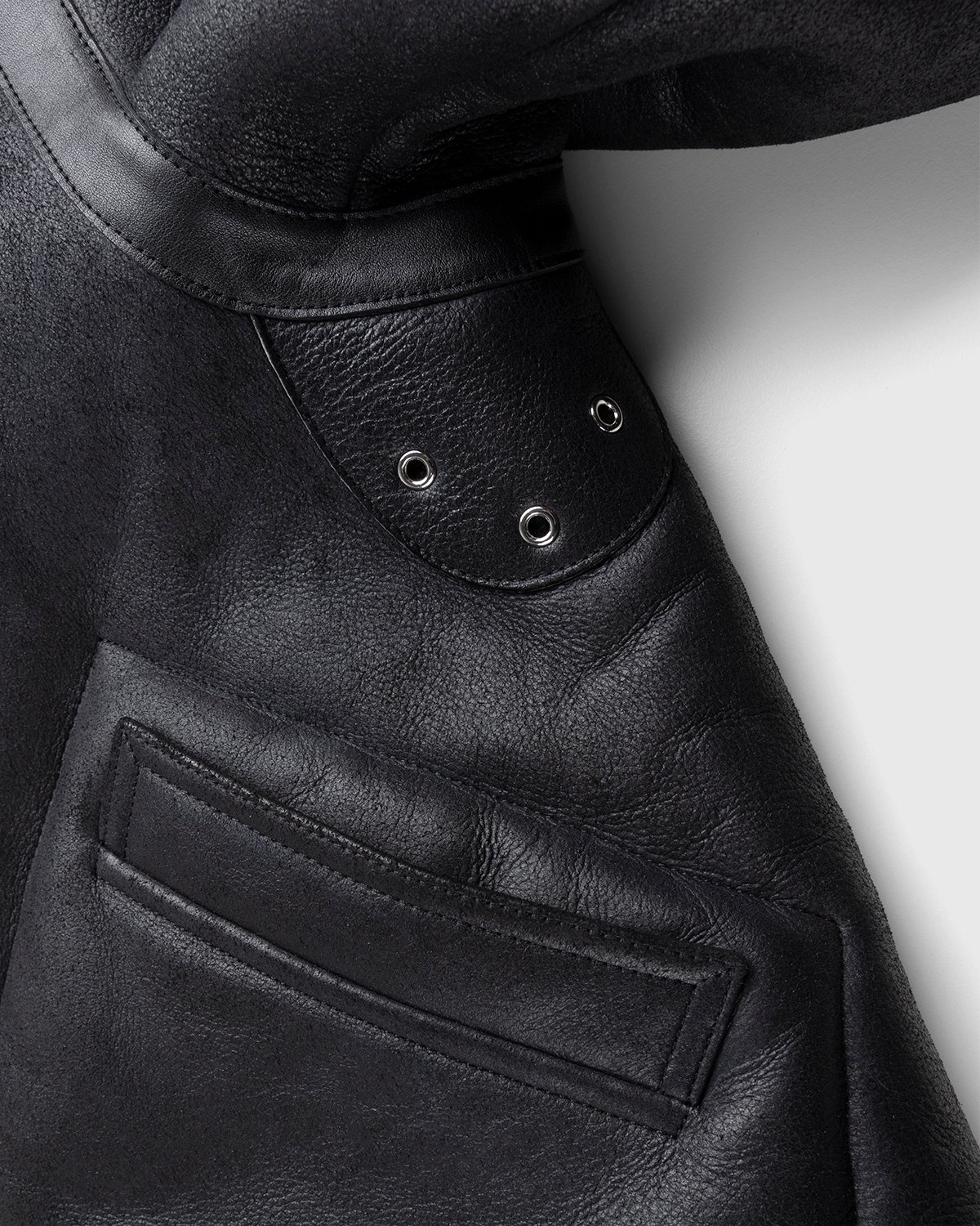 Acne Studios – Shearling Aviator Jacket Black - Outerwear - Black - Image 6