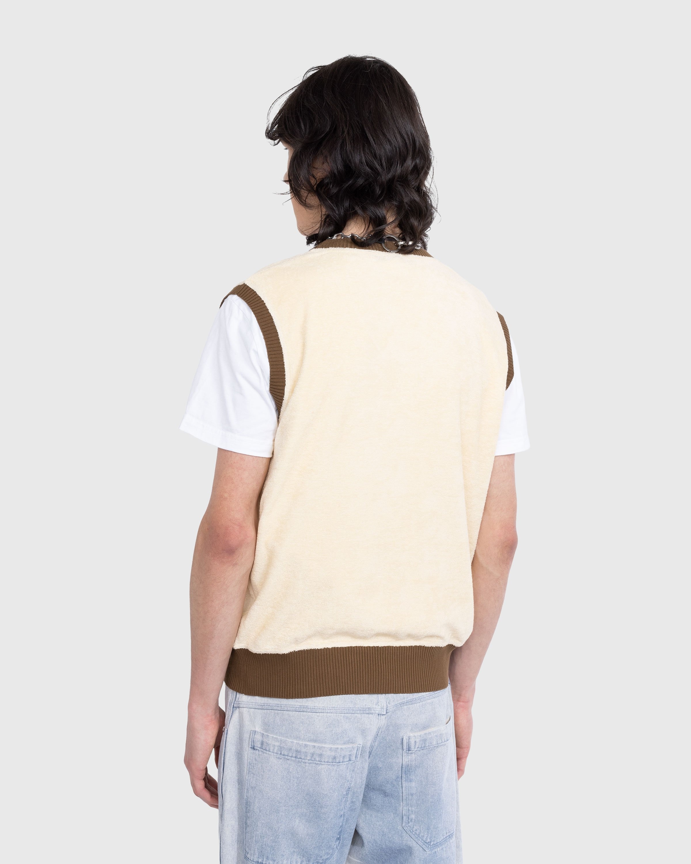 RANRA – Mistur Sweater Vest Beige - Men Tops - Beige - Image 3